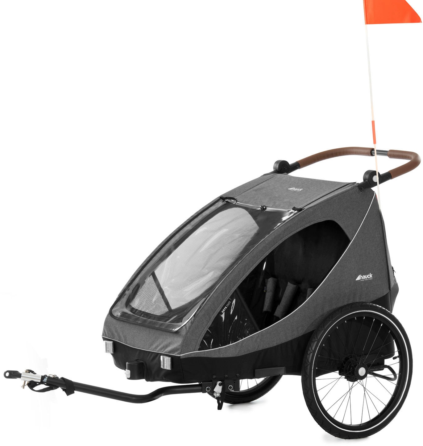 Fahrradkinderanhänger »2in1 Bike Trailer und Buggy Dryk Duo, melange grey«, für 2...