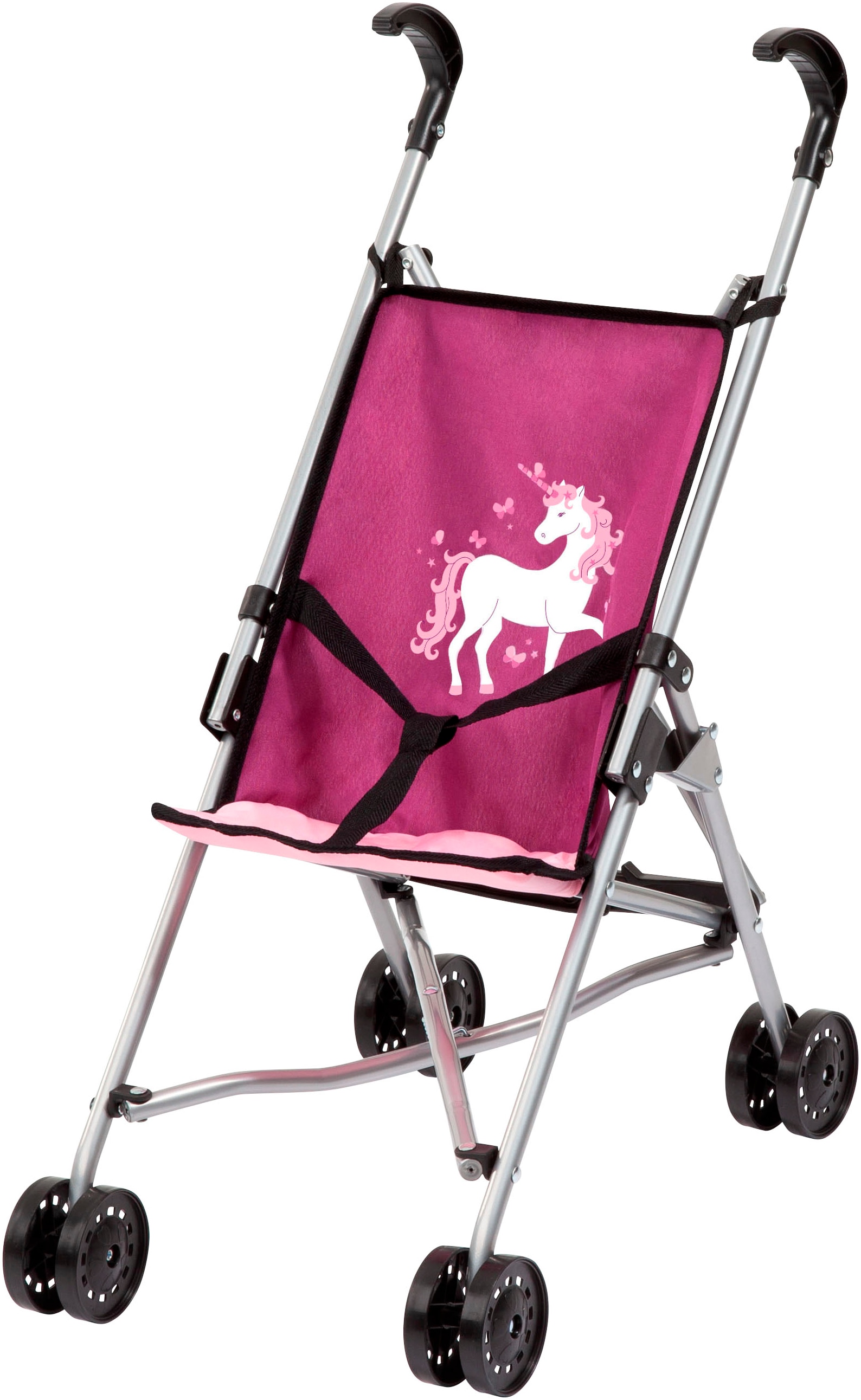 Puppenbuggy »bordeaux mit Einhorn«