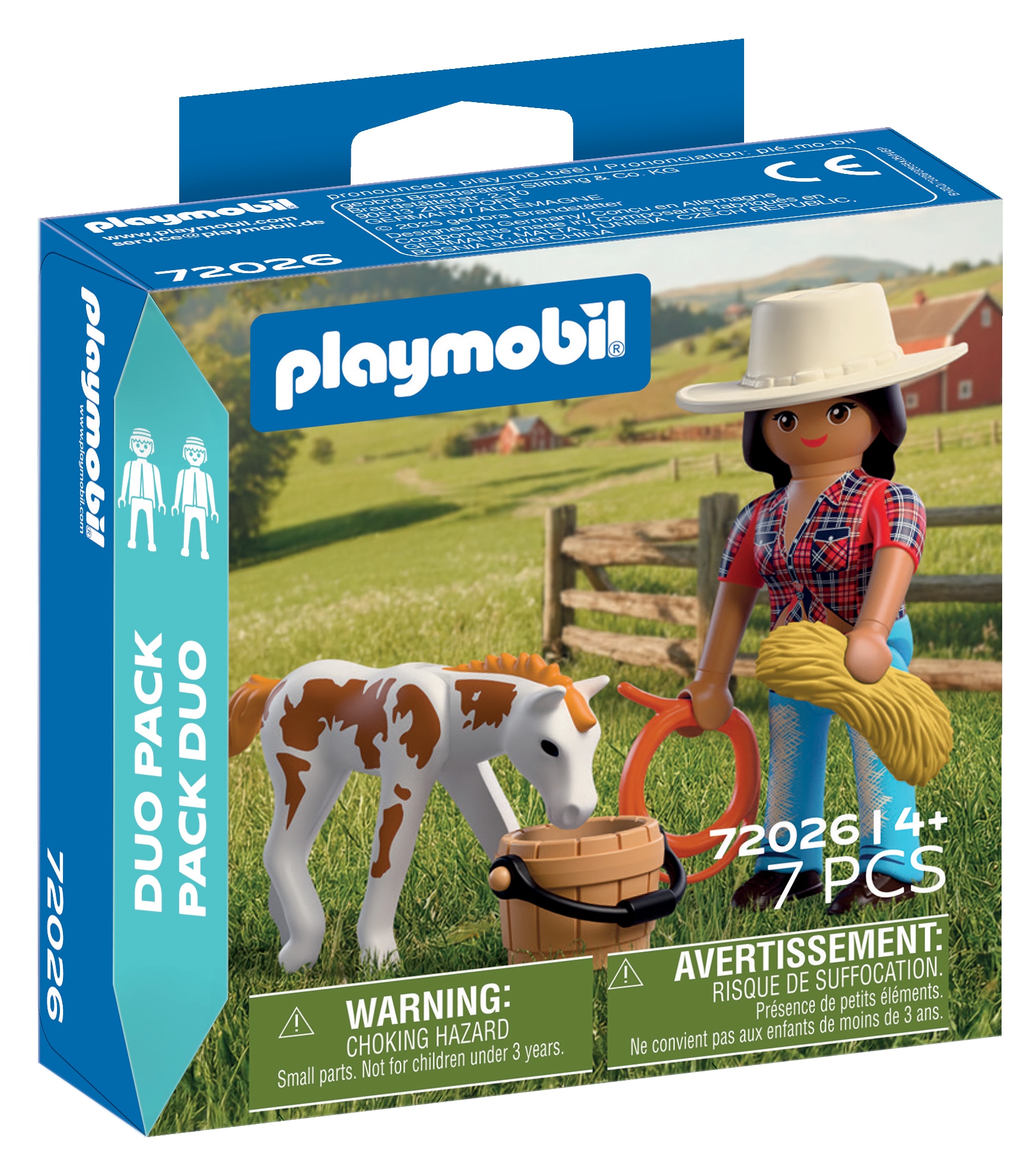Playmobil® Konstruktions-Spielset »DuoPack Reiterin mit Fohlen (72026), I Love Horses«