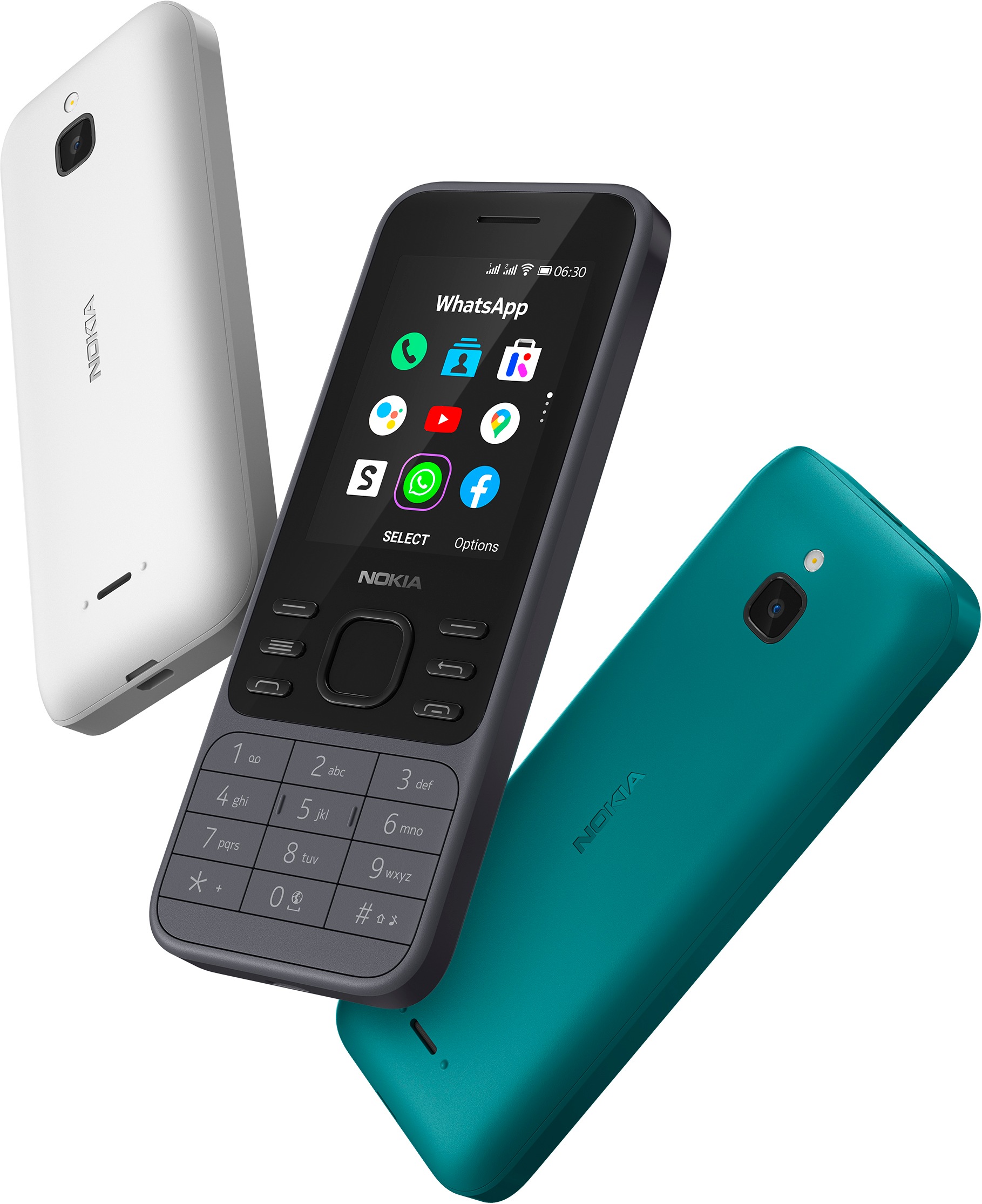 Nokia Handy »6300 ➥ UNIVERSAL Leo«, 4G Zoll, Speicherplatz XXL | 3 cm/2,4 Garantie Jahre GB 4 charcoal, 6