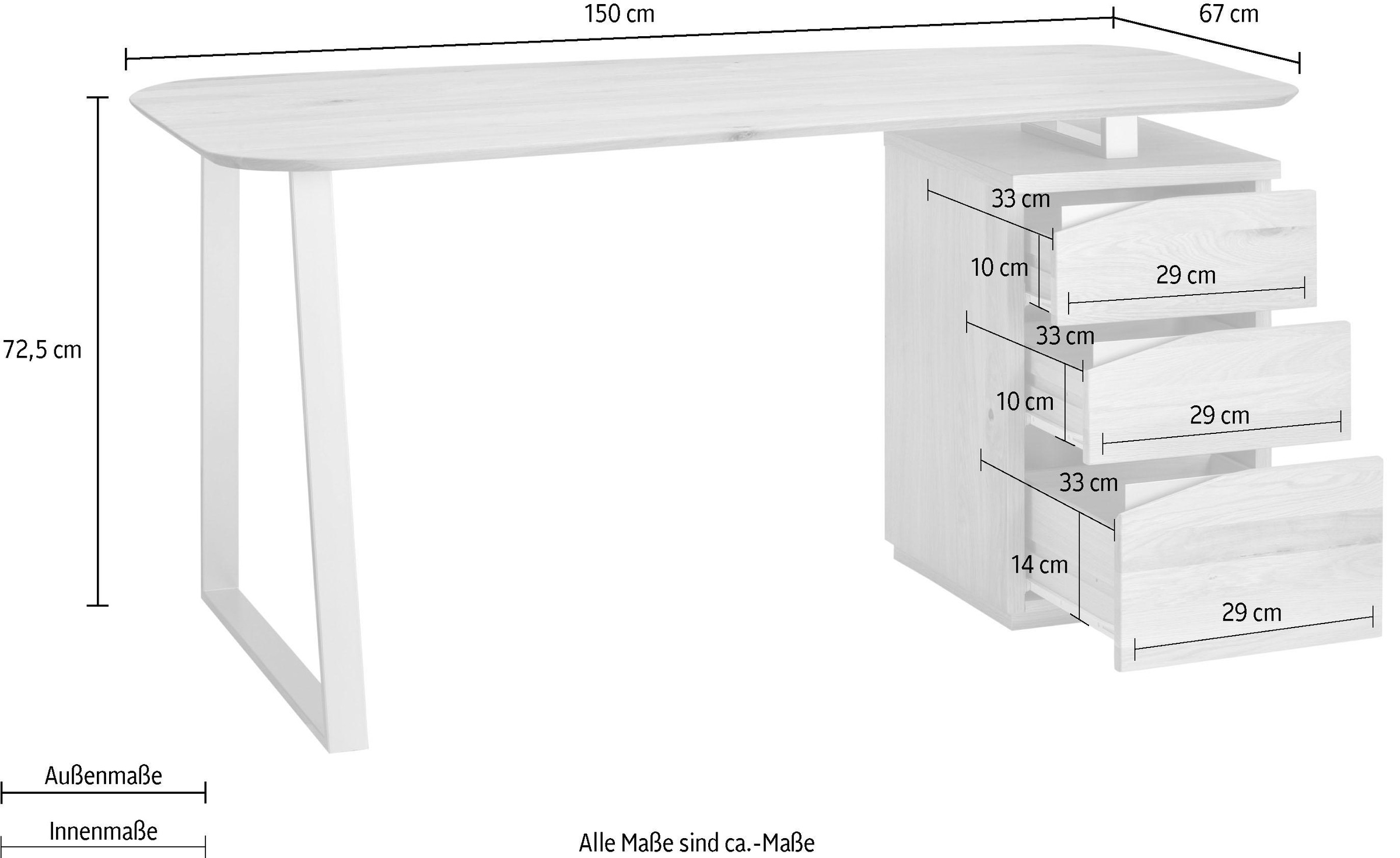 VOGL Möbelfabrik Schreibtisch »Erik«, Breite 150 cm bequem kaufen