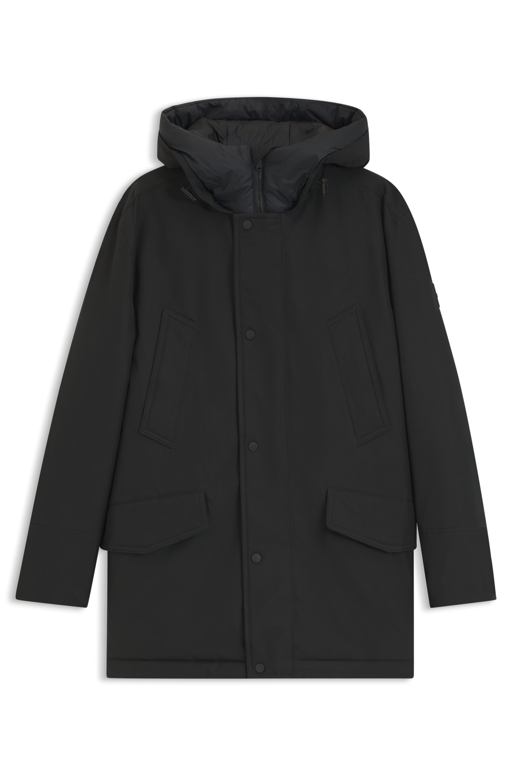 BOSS ORANGE Parka »Osiass1« mit Kapuze im Relaxed Fit, wasserabweisend