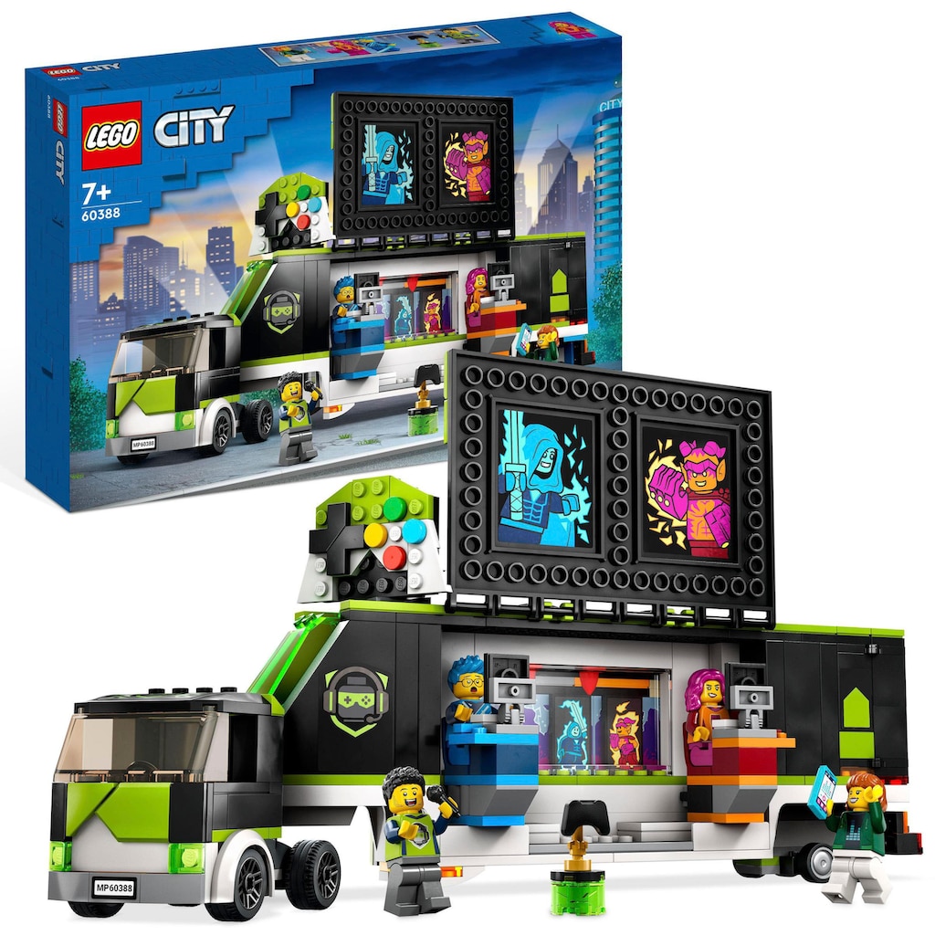 LEGO® Konstruktionsspielsteine »Gaming Turnier Truck (60388), LEGO® City«, (344 St.), Made in Europe