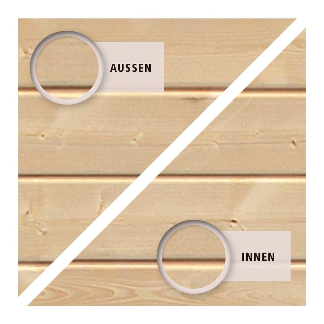 KONIFERA Gartenhaus »Perlsee 4« mit Anbaudach