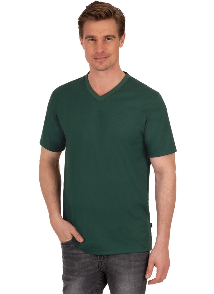 Trigema T-Shirt »TRIGEMA V-Shirt bei ♕ DELUXE Baumwolle«