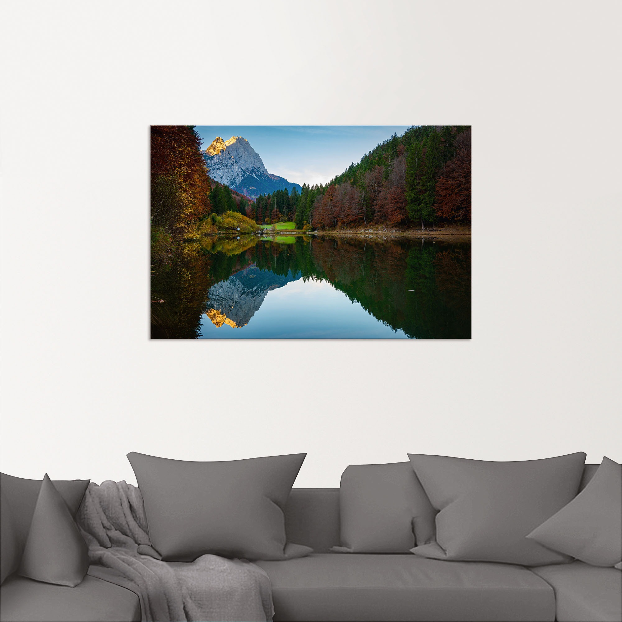Artland Wandbild »Herbst am Rießersee«, Berge & Alpenbilder, (1 St.), als Alubild, Outdoorbild, Leinwandbild in verschied. Größen