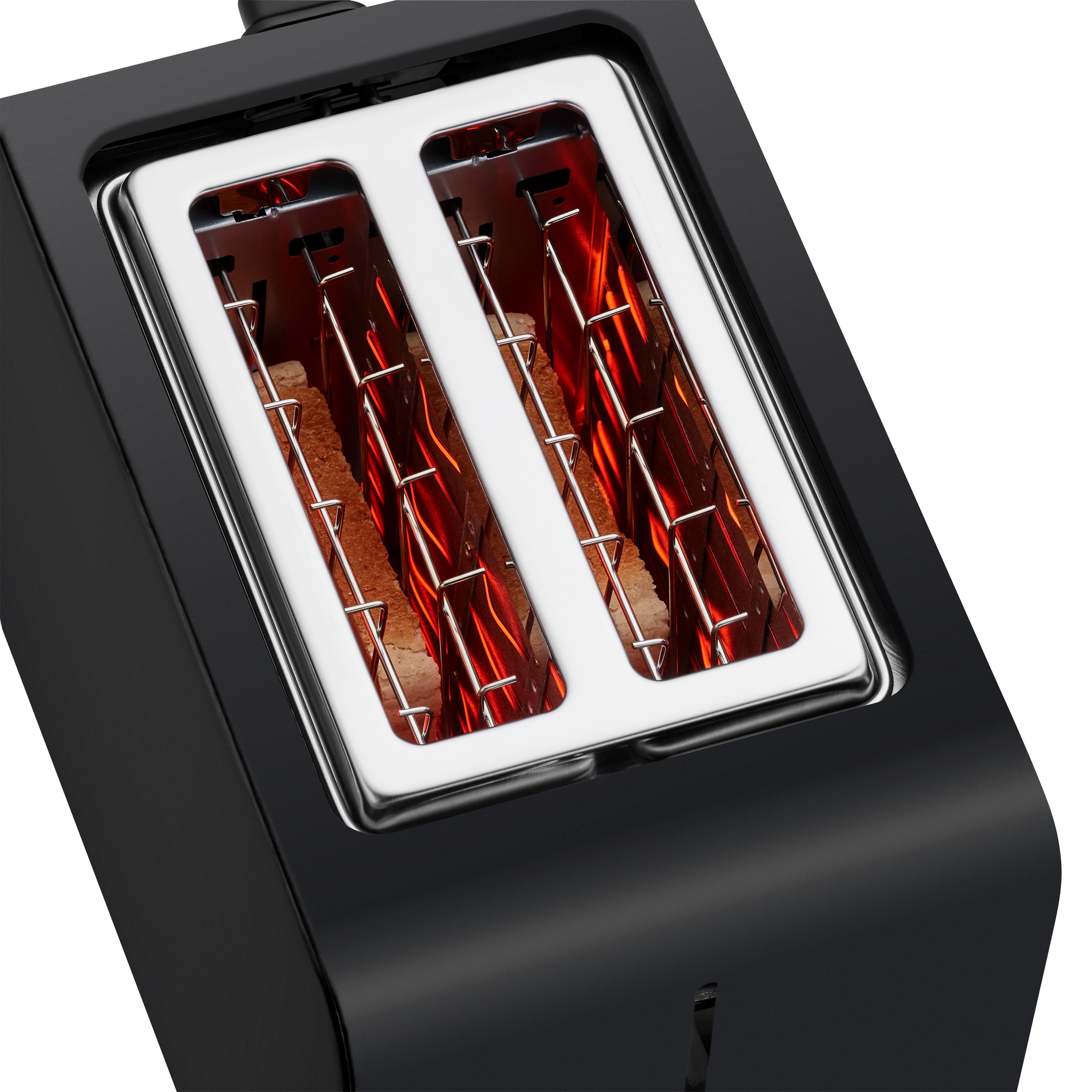 WMF Toaster »Stelio Deep Black«, 2 kurze Schlitze, 900 W, 7 Bräunungsstufen, Cromargan, Brotzentrierung, Brötchenwärmer, 900 W