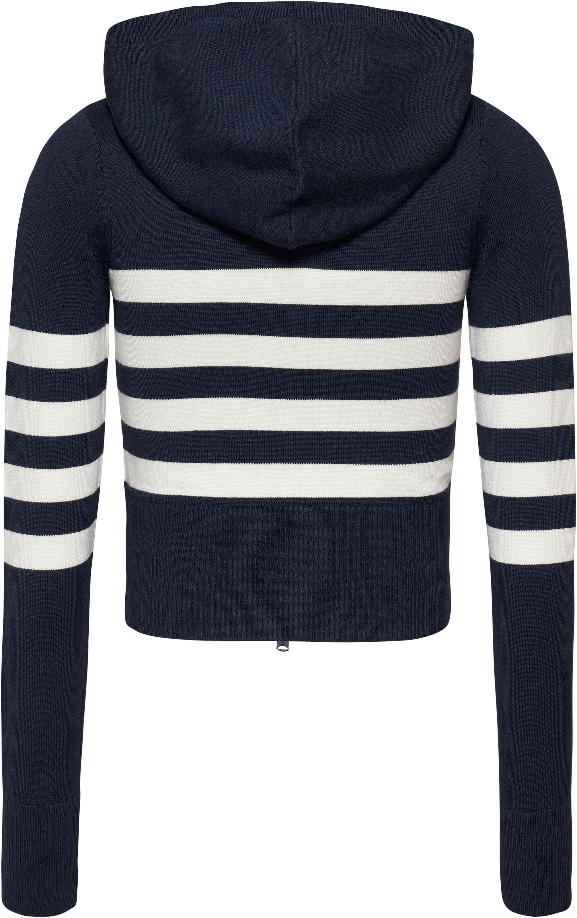 Tommy Jeans Sweatjacke »TJW STRIPE ZIP THRU BADGE HOOD«, mit Tommy Jeans Flagge