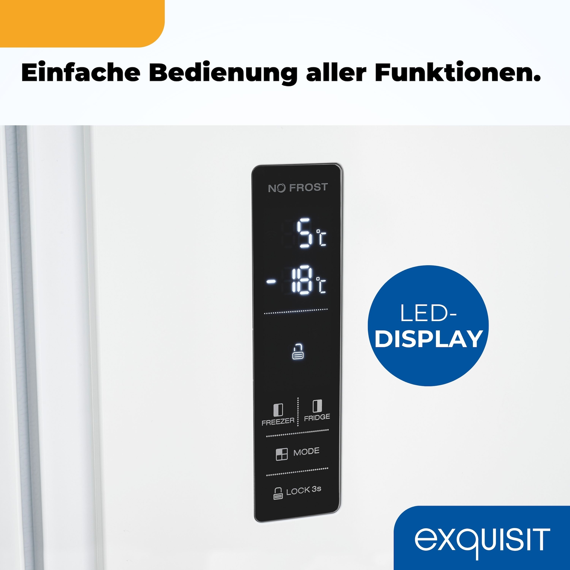 exquisit Side-by-Side »SBS46-040D weiss« 177 cm hoch 91 cm breit