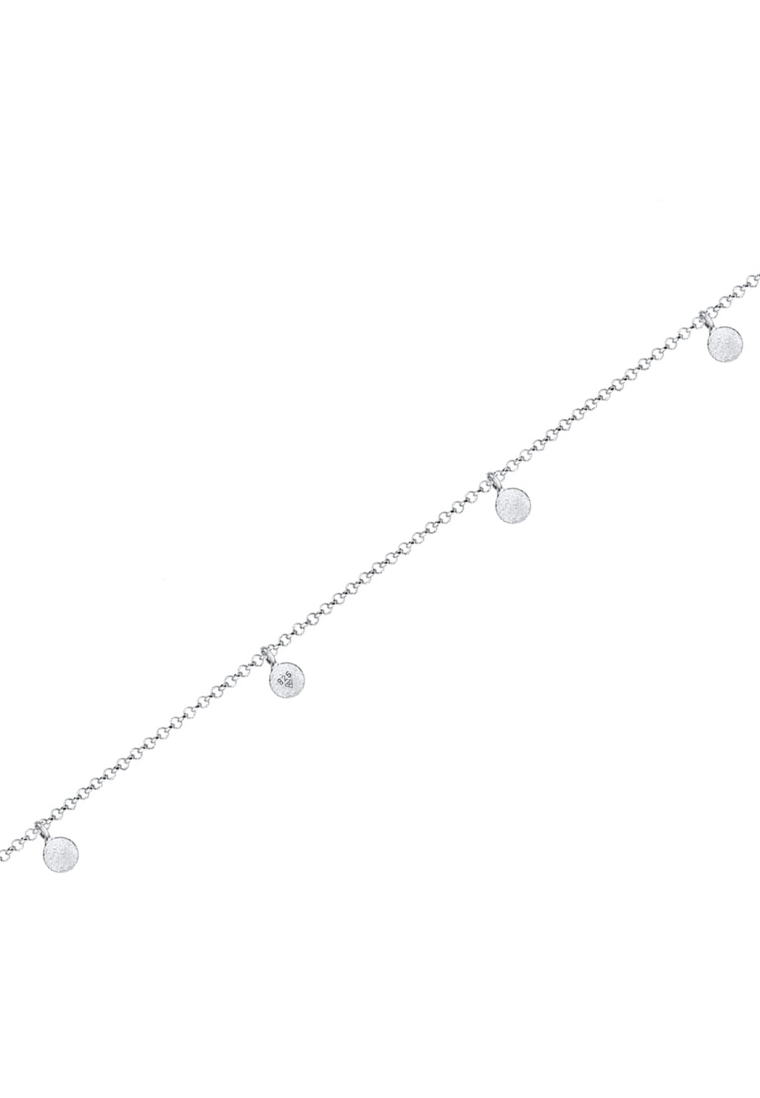 Elli Choker »Halskette Choker Plättchen Coins Matt 925 Silber«
