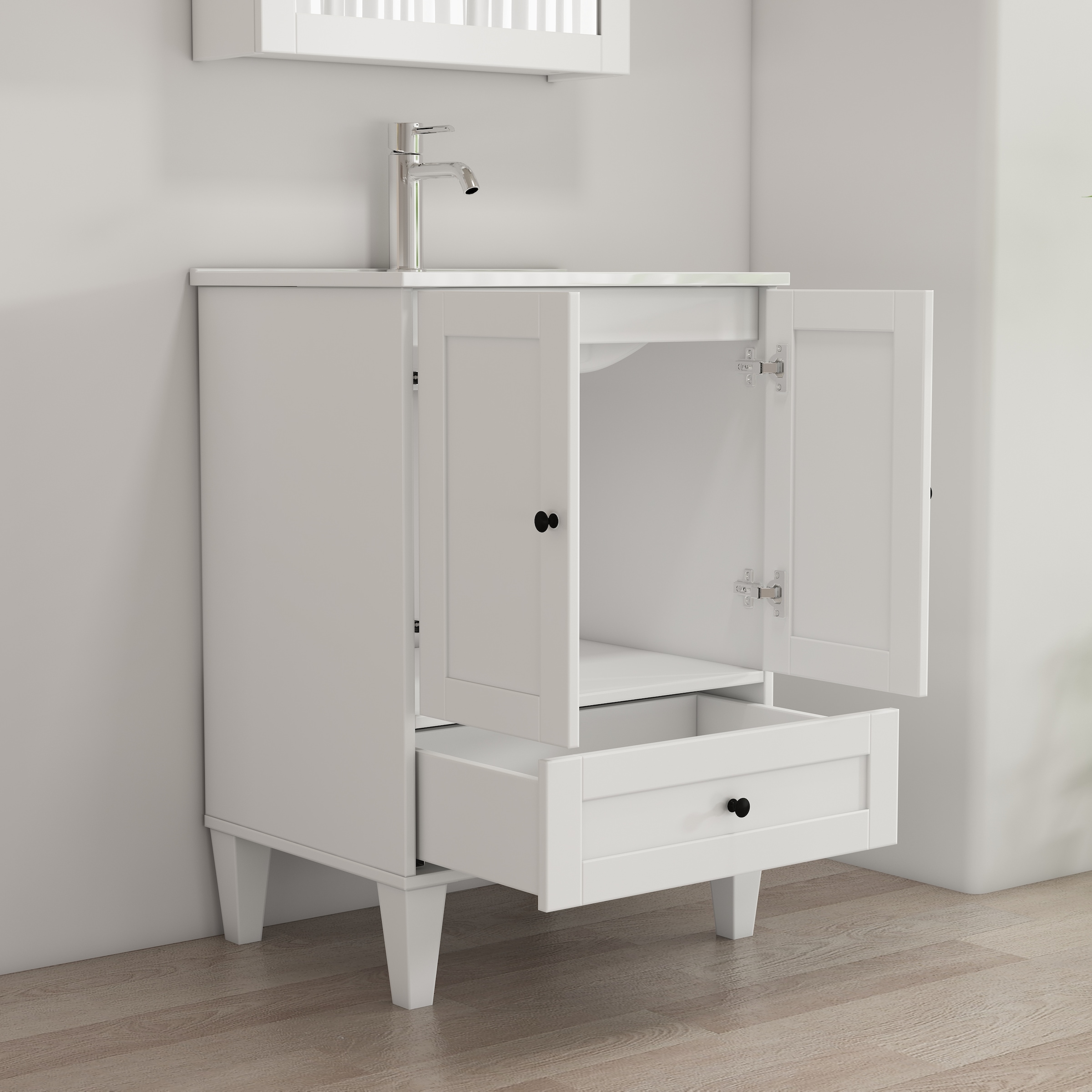 welltime Waschtisch »Amsterdam« Badmöbel inkl. Keramikwaschbecken, in verschiedenen Breiten erhältlich