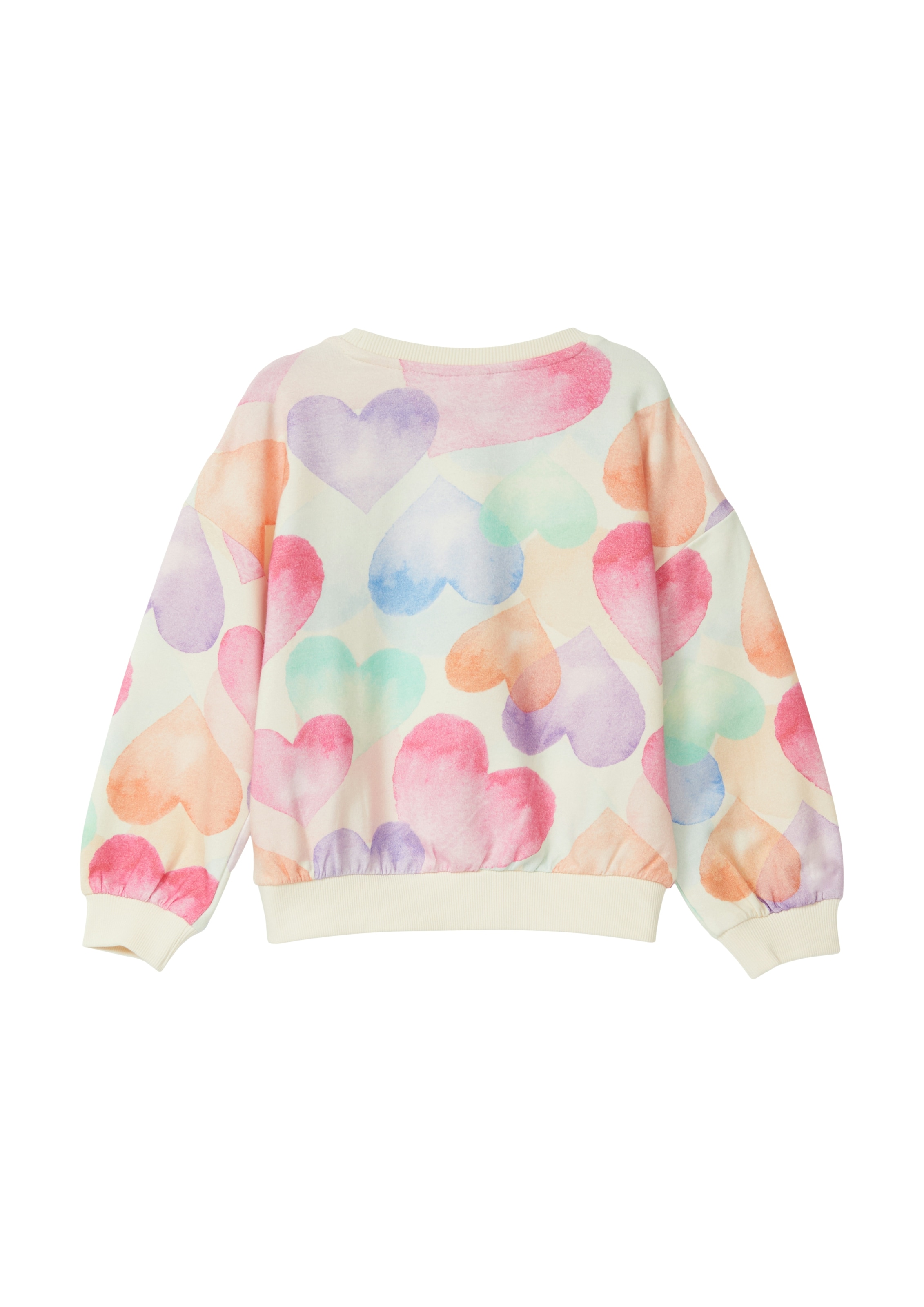 s.Oliver Junior Sweater , mit Herz-Allover-Print
