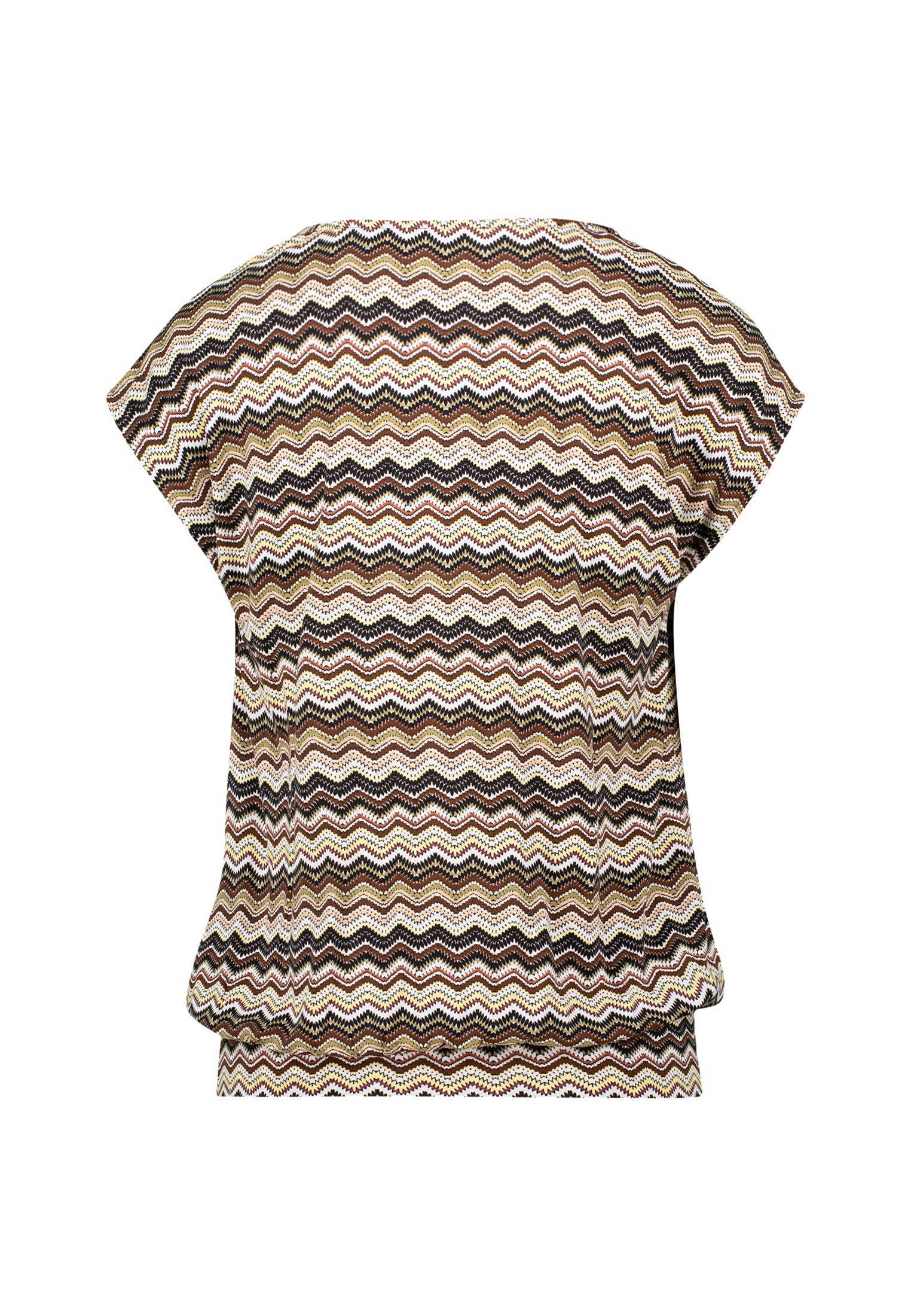 Zero Kurzarmshirt »Shirt mit Zickzackmuster«