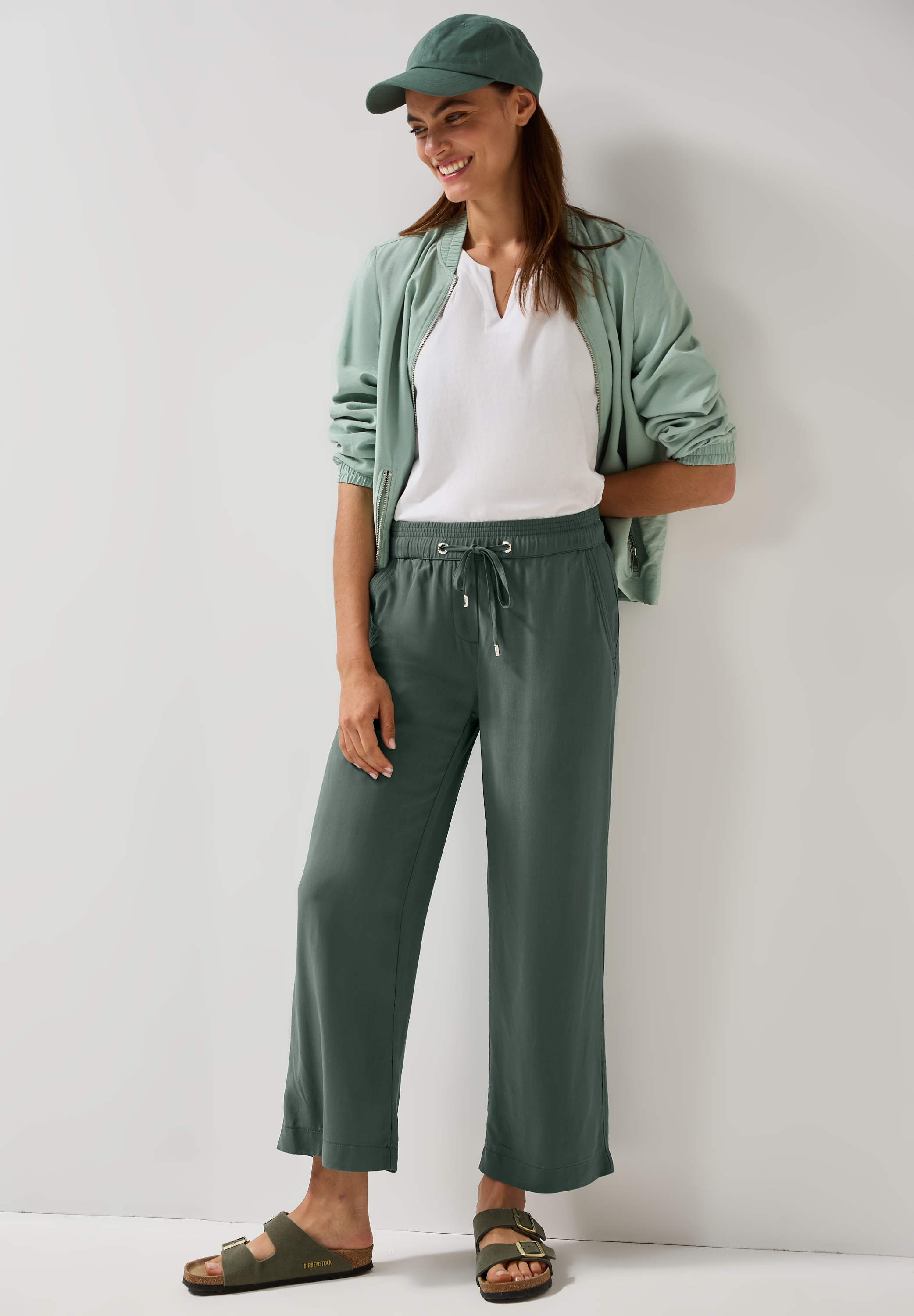 Cecil Stoffhose »Style Neele«, mit elastischem Bund mit Tunnelzug