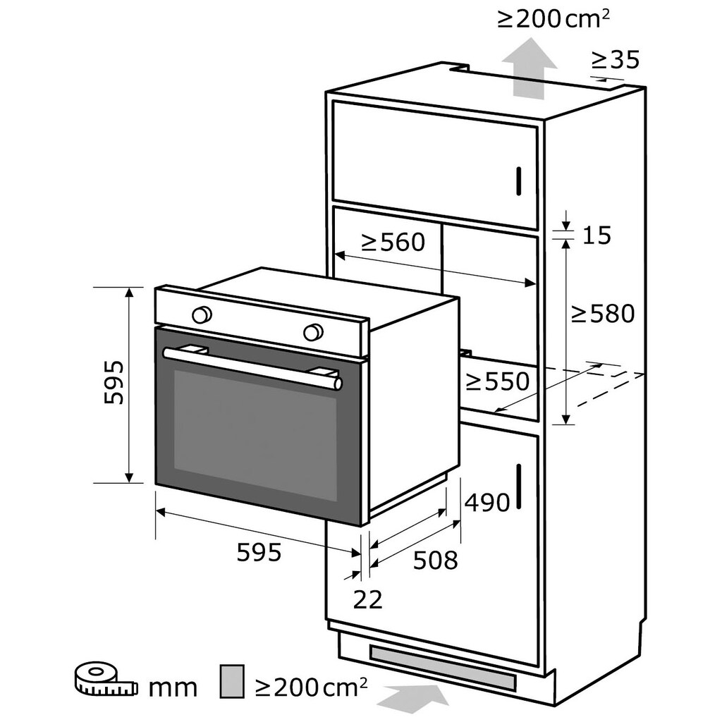 exquisit Backofen »EBE 65-1H«, EBE65-1H