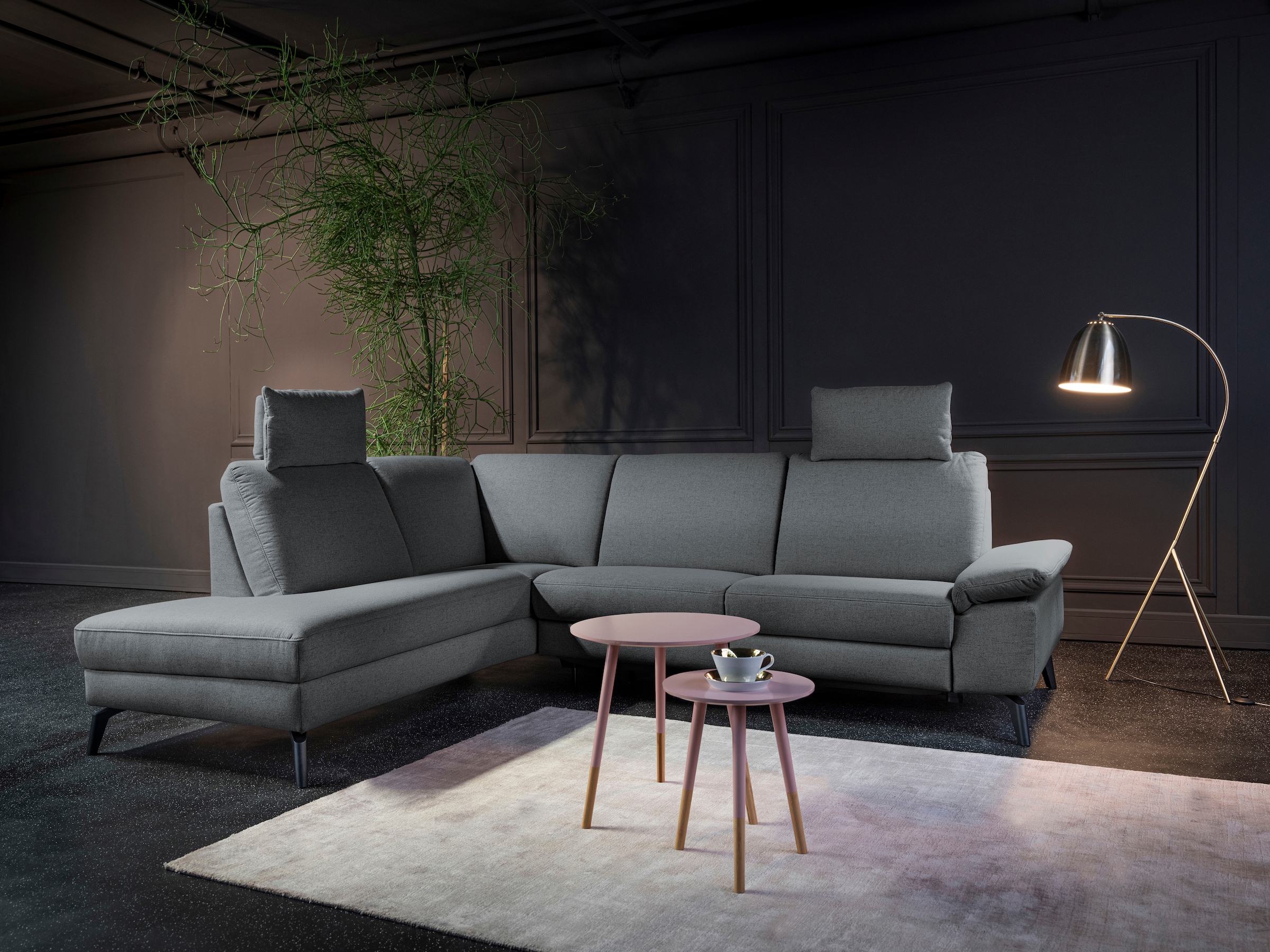 alina Ecksofa, inkl. Kopfstützen, wahlweise mit Relaxfunktion, Breite: 243 cm