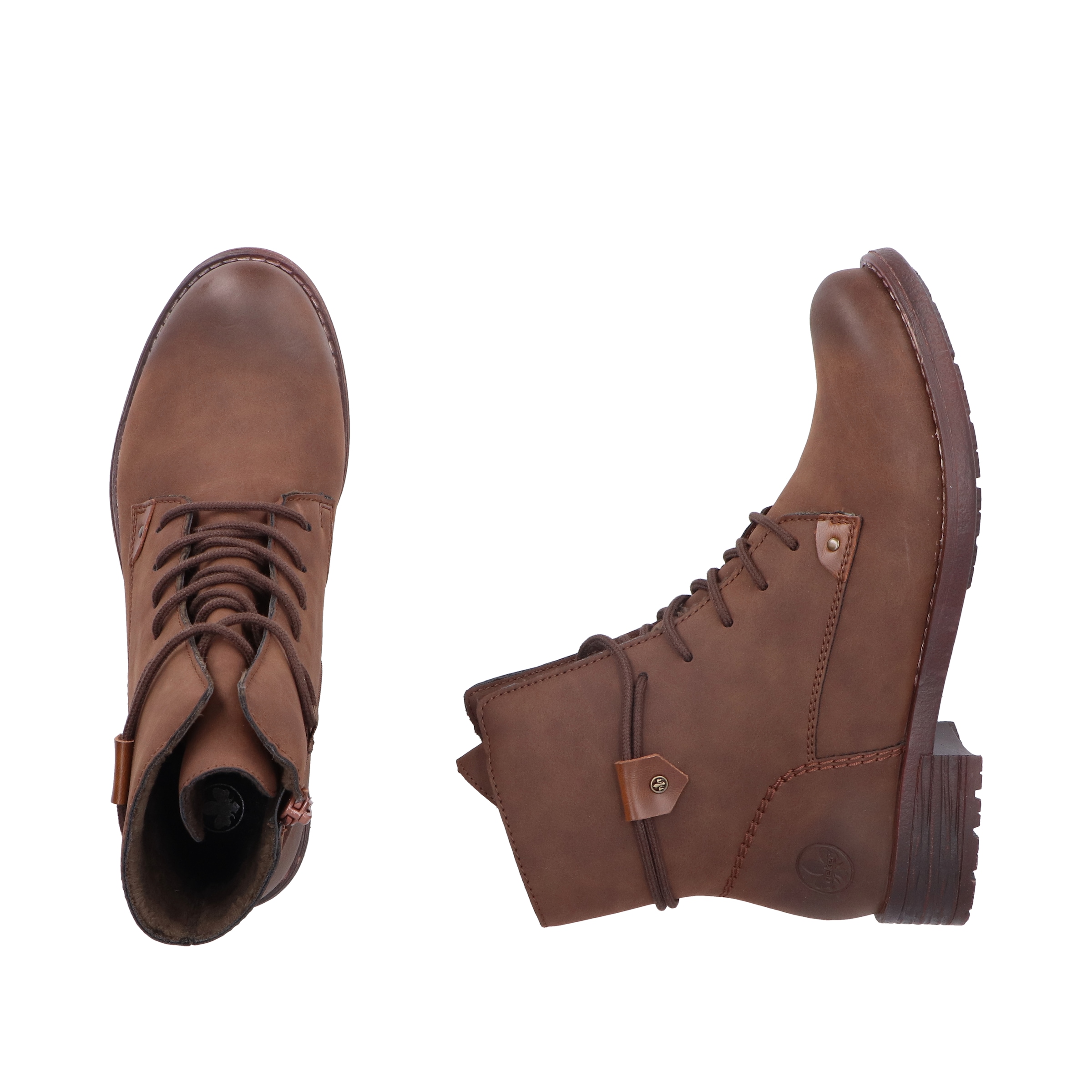 Rieker Schnürstiefelette  Schnürboots mit schaftumspielender Schnürung, in dezenter Used-Optik