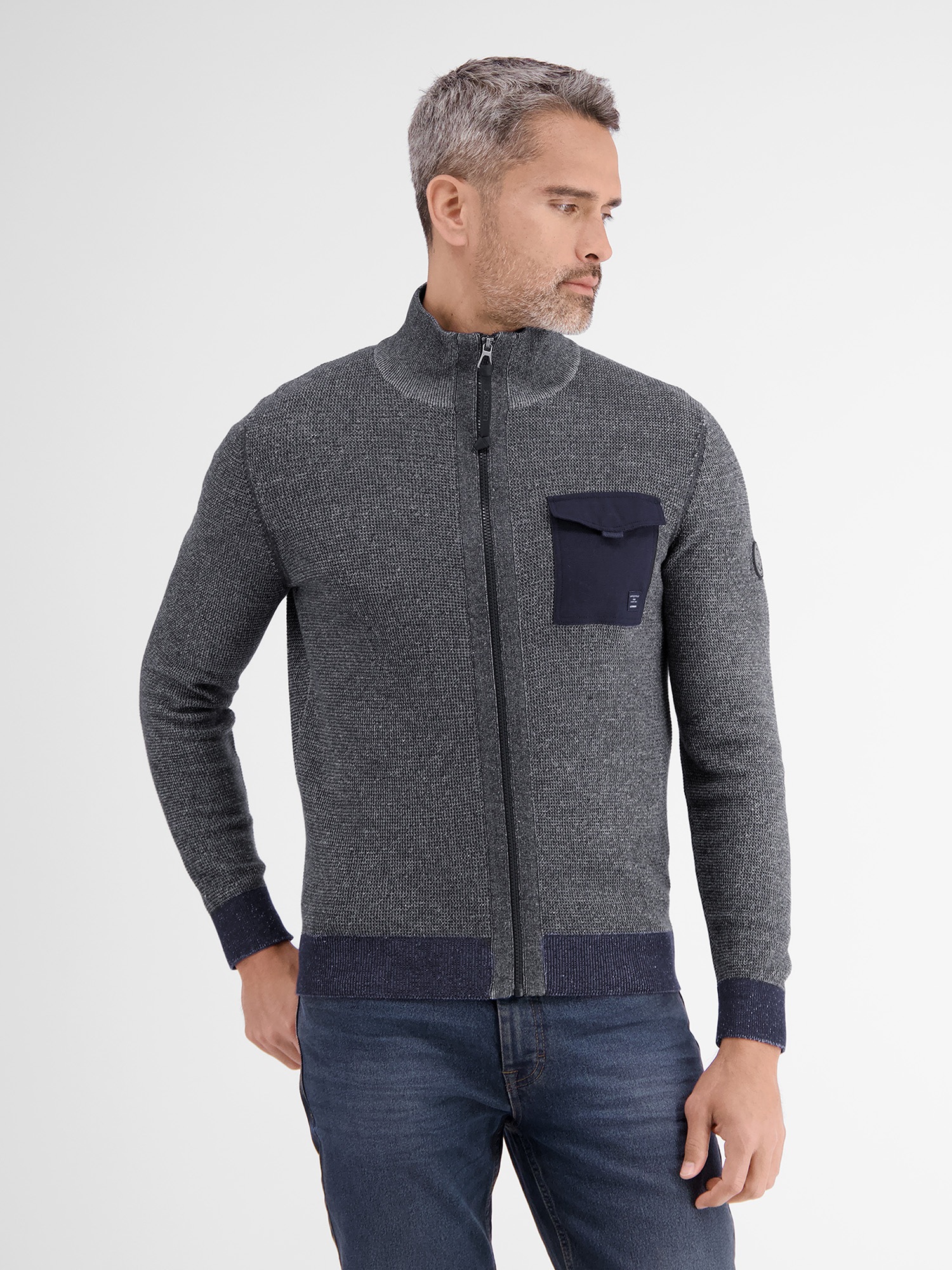 LERROS Strickjacke »LERROS Strickjacke in kerniger Optik«
