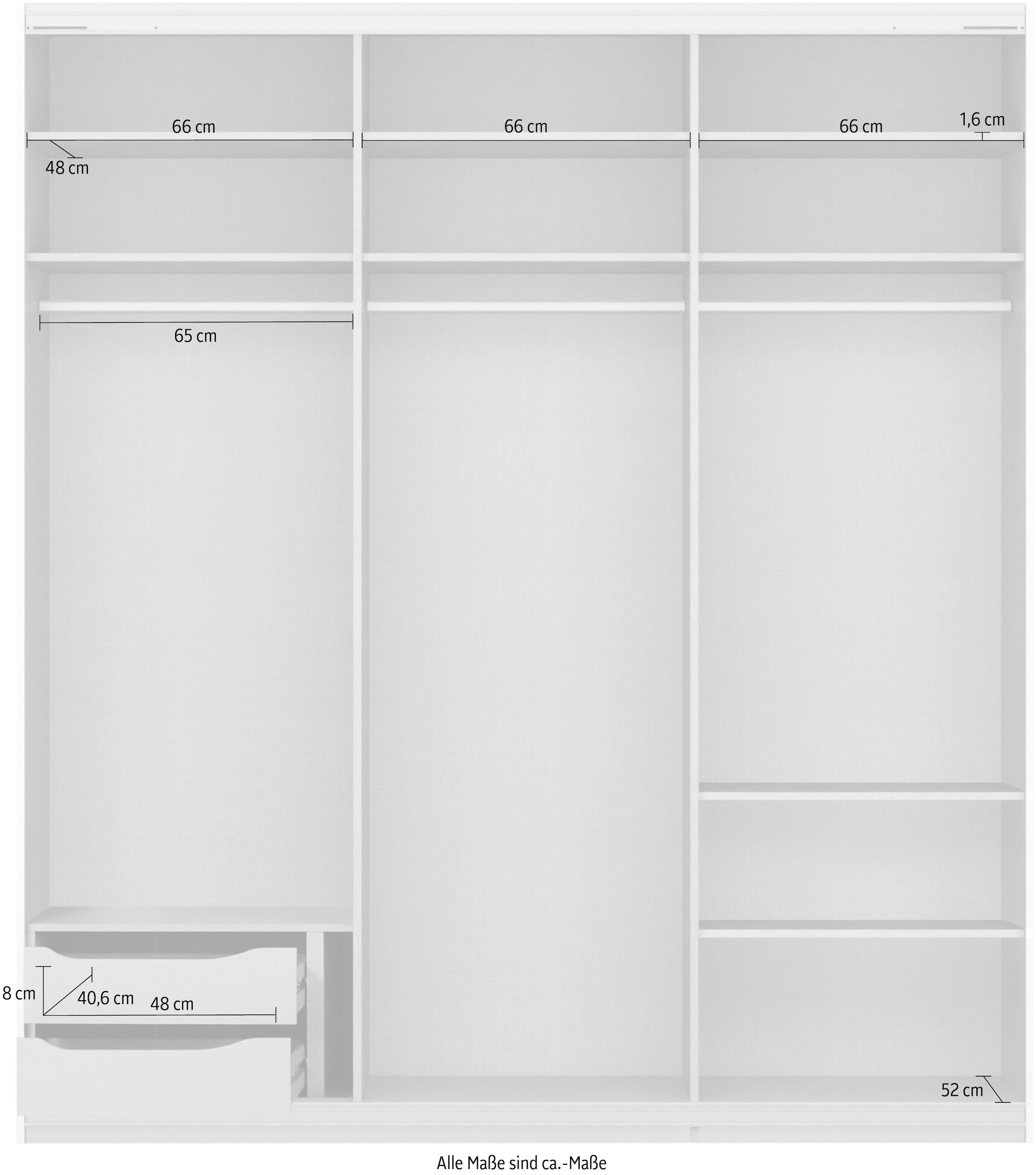 rauch Schwebetürenschrank »Kleiderschrank Schrank Garderobe ORACLE mit Spiegelfront«, inkl. Schubladen-Einsatz und extra Einlegeböden MADE IN GERMANY