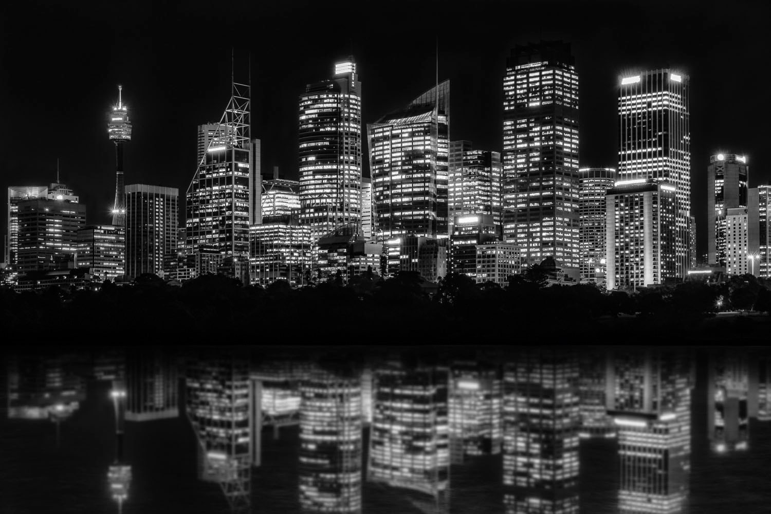 queence Acrylglasbild »Hochhäuser«, Skyline-Gebäude-Städte-Amerika-Bilder von Amerika-New York-Schwarz-Weiß, Fine Art-Print in Galeriequalität