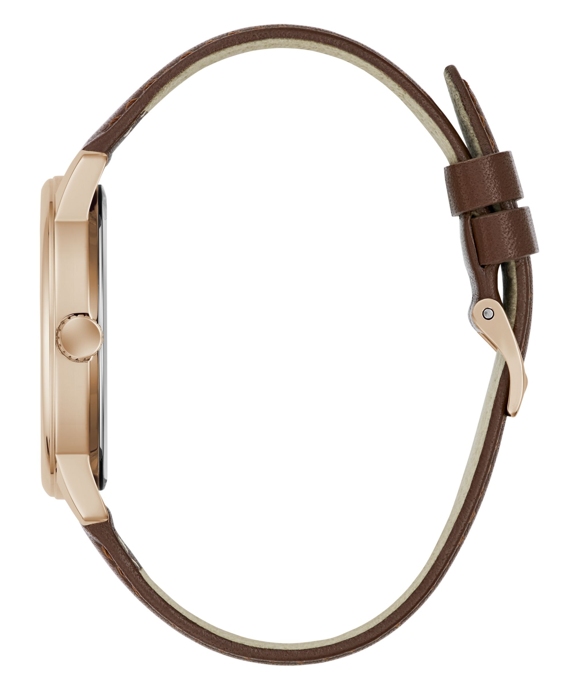 Guess Quarzuhr »CHANDLER« Armbanduhr, Herrenuhr, Lederarmband, analog
