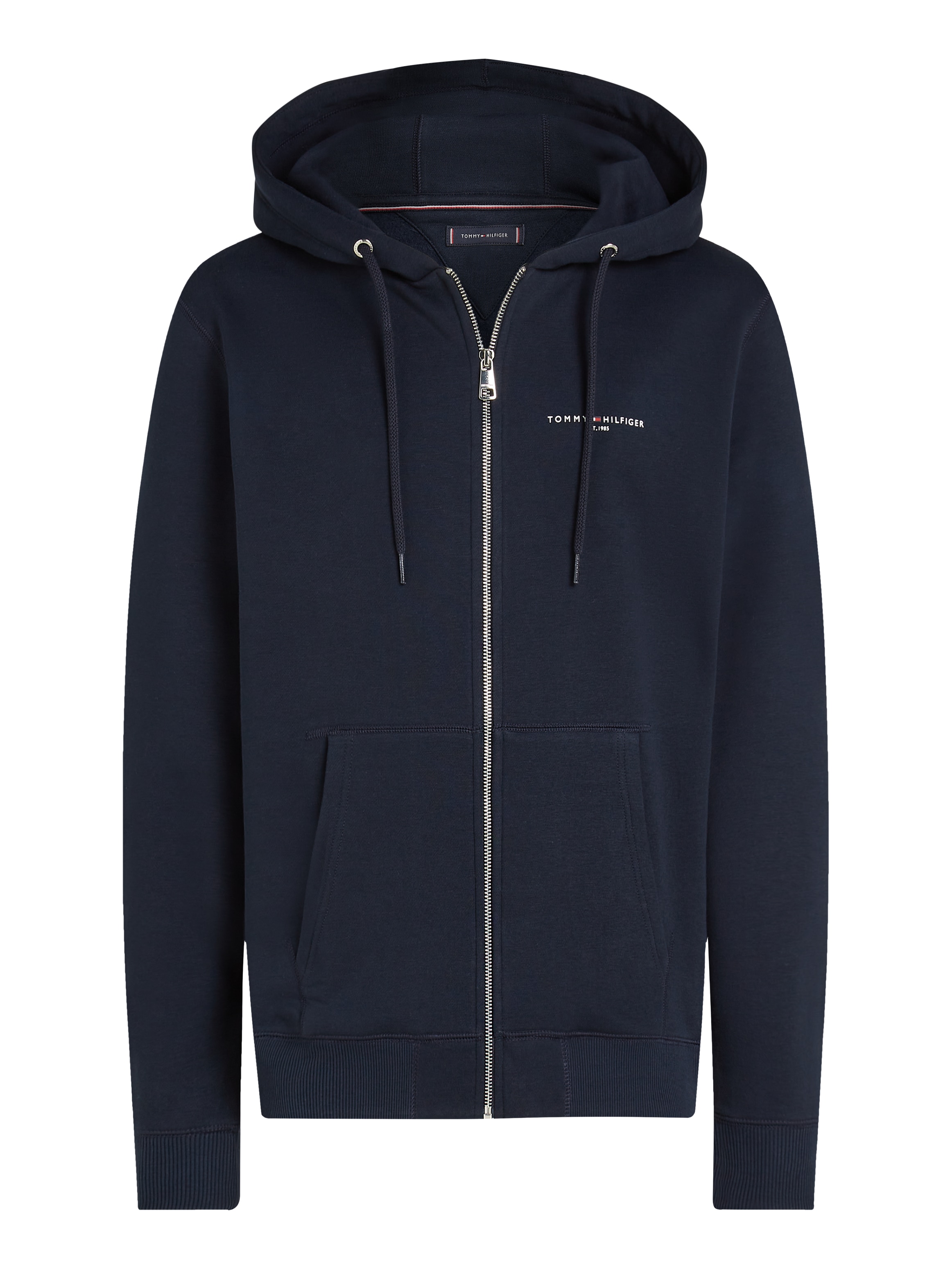 Tommy Hilfiger Sweatjacke »SMALL TOMMY LOGO ZIP HDD«, mit Logoschriftzug