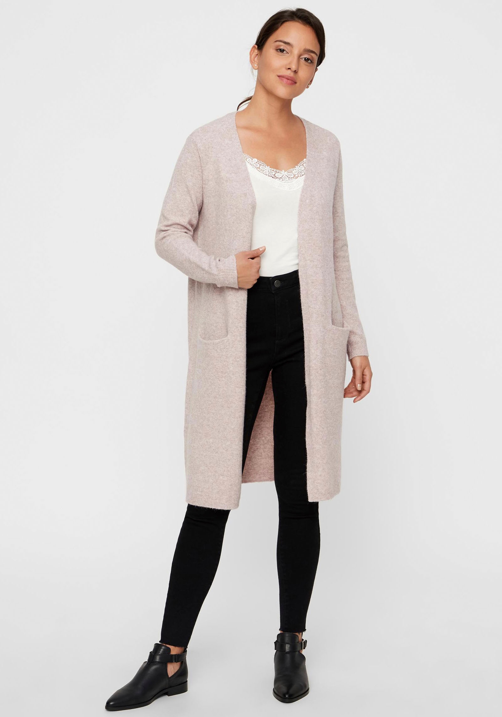 Vero Moda Strickjacke »VMDOFFY LS LONG OPEN CARDIGAN GA NOOS«