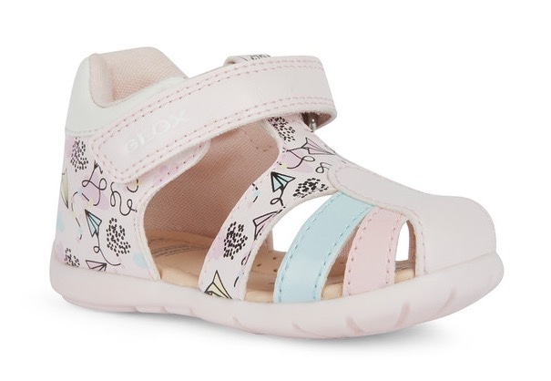 Geox Lauflernschuh »B ELTHAN GIRL D«, Sandale, Klettschuh, Babyschuh mit weichem Lederfußbett