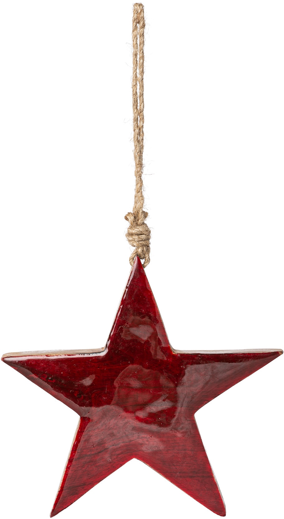Creativ deco Dekostern »Weihnachtsstern, Weihnachtsdeko, Christbaumschmuck« aus Holz, Hängedekoration, 6er Set