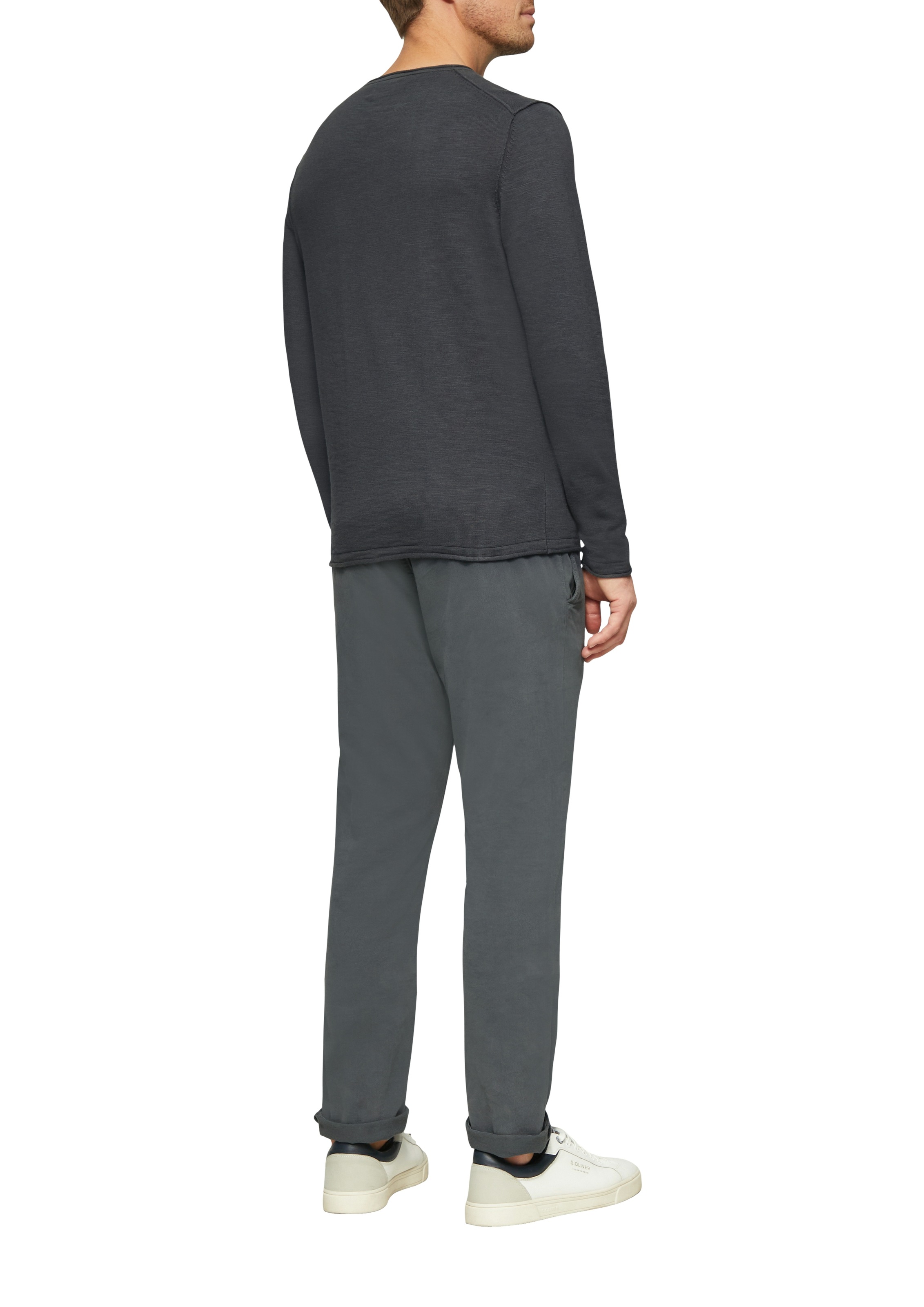 s.Oliver Rundhalspullover , mit Rundhalsausschnitt
