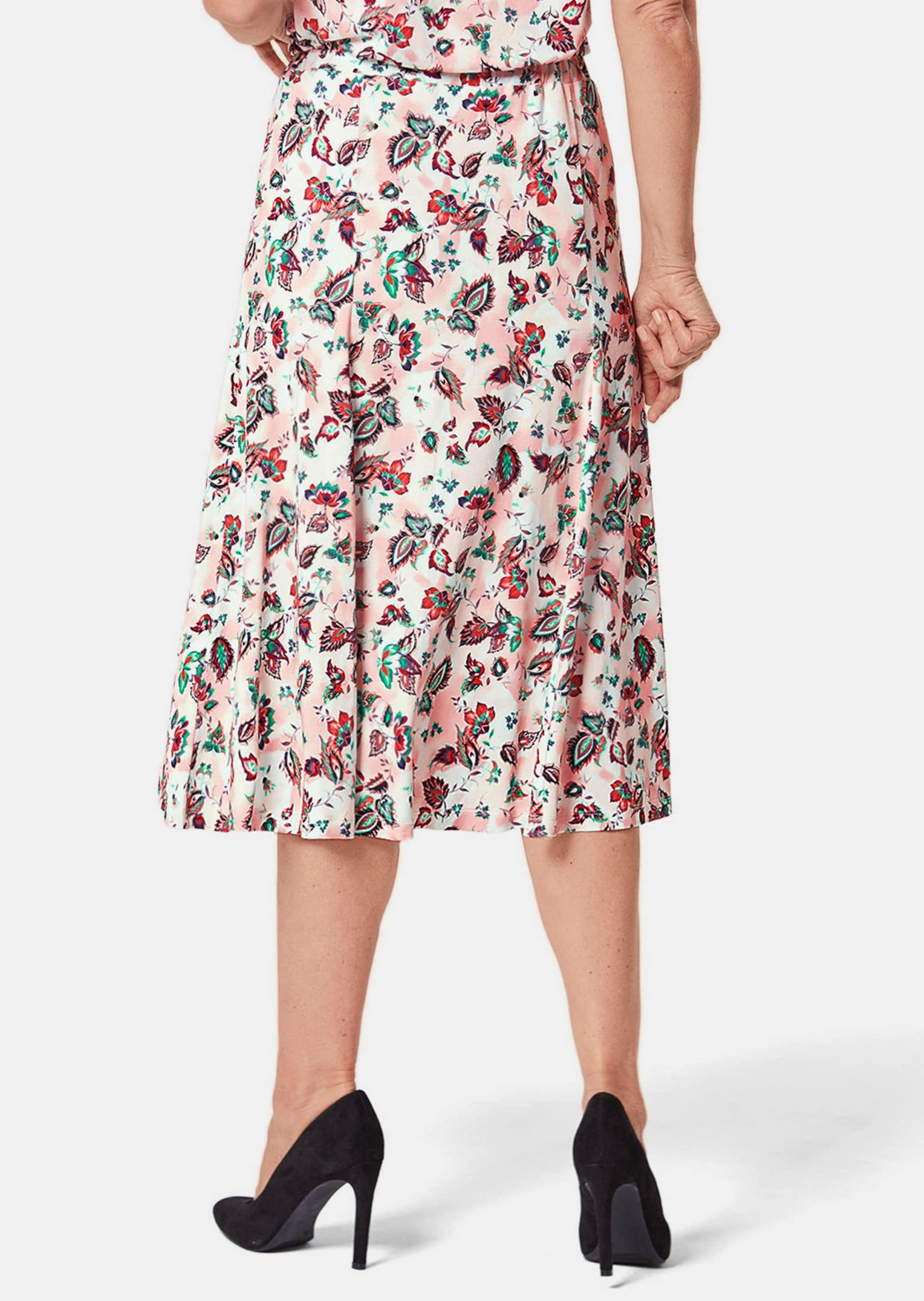 GOLDNER Schlupfrock »Kurzgröße Bequemer Druckrock mit Rundumschlupfbund«