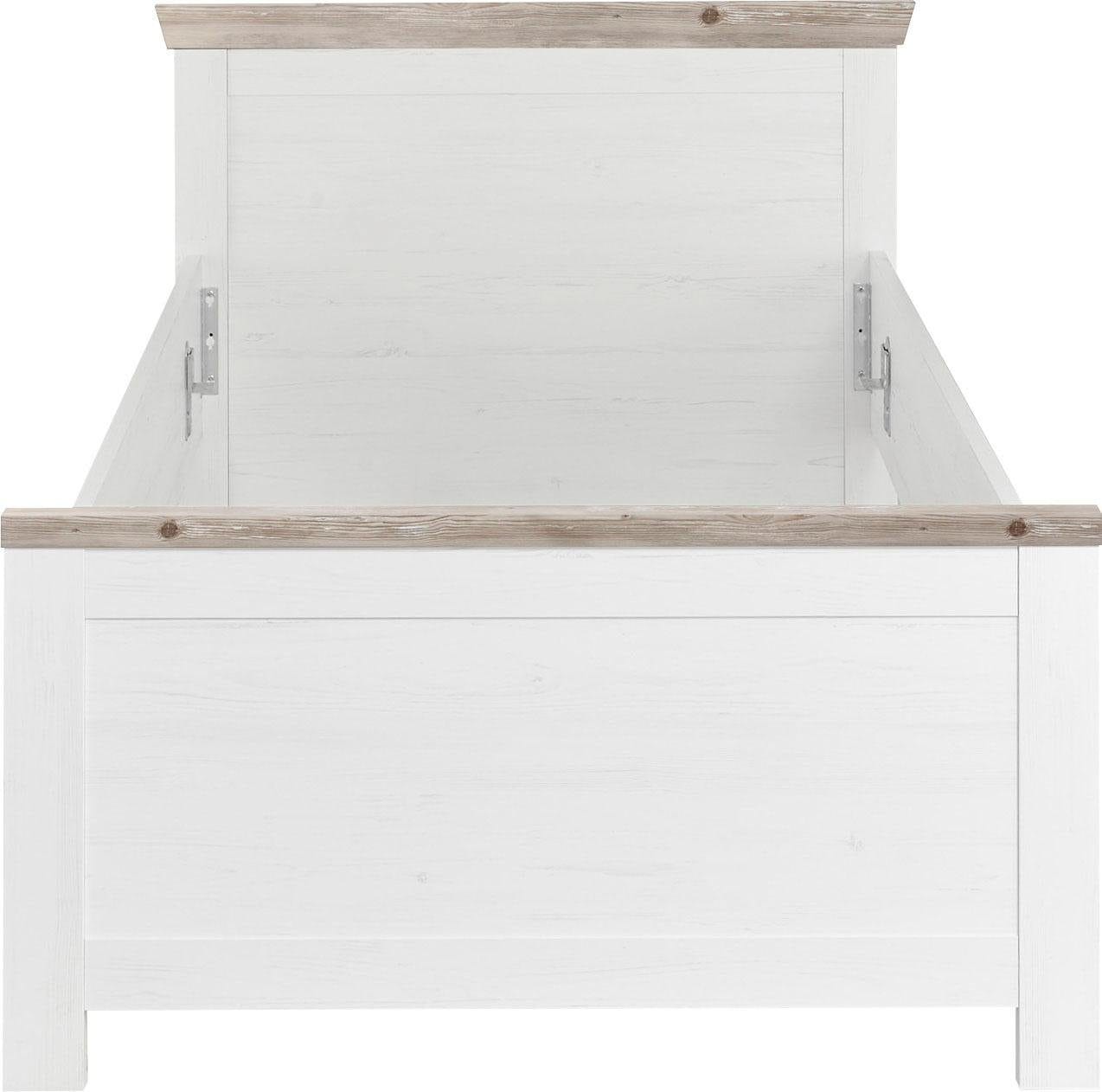 Home affaire Bett »Florenz Doppelbett Landhausstil Bettgestell (100,140 oder 180/200cm)«, aus FSC®-zertifiziertem Holzwerkstoff, in 3 Breiten