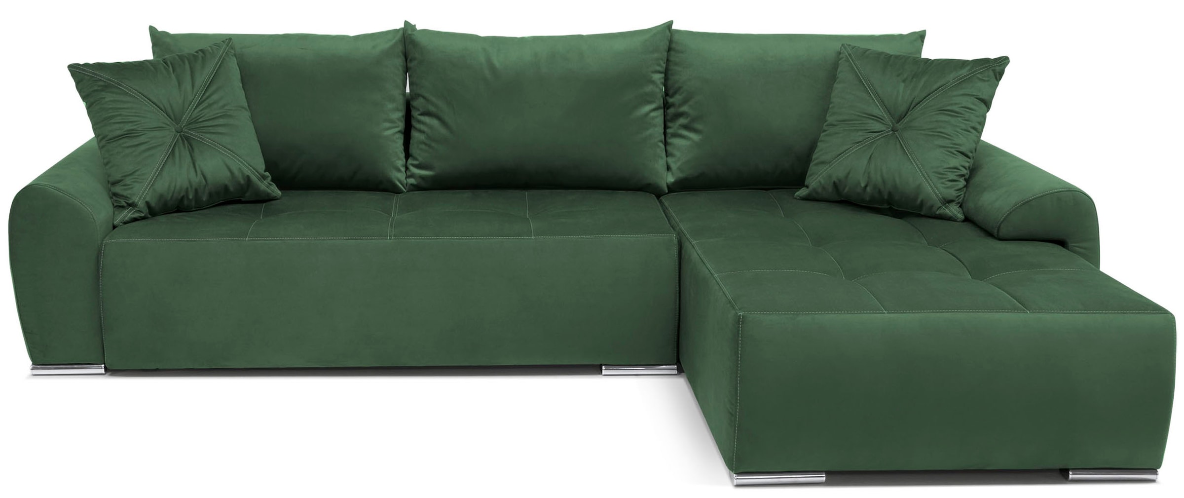 COLLECTION AB Ecksofa »30 Jahre Jubiläums-Modell Bilbao L-Form«, inkl. Bettfunktion und Bettkasten, Zierkissen mit Strassstein