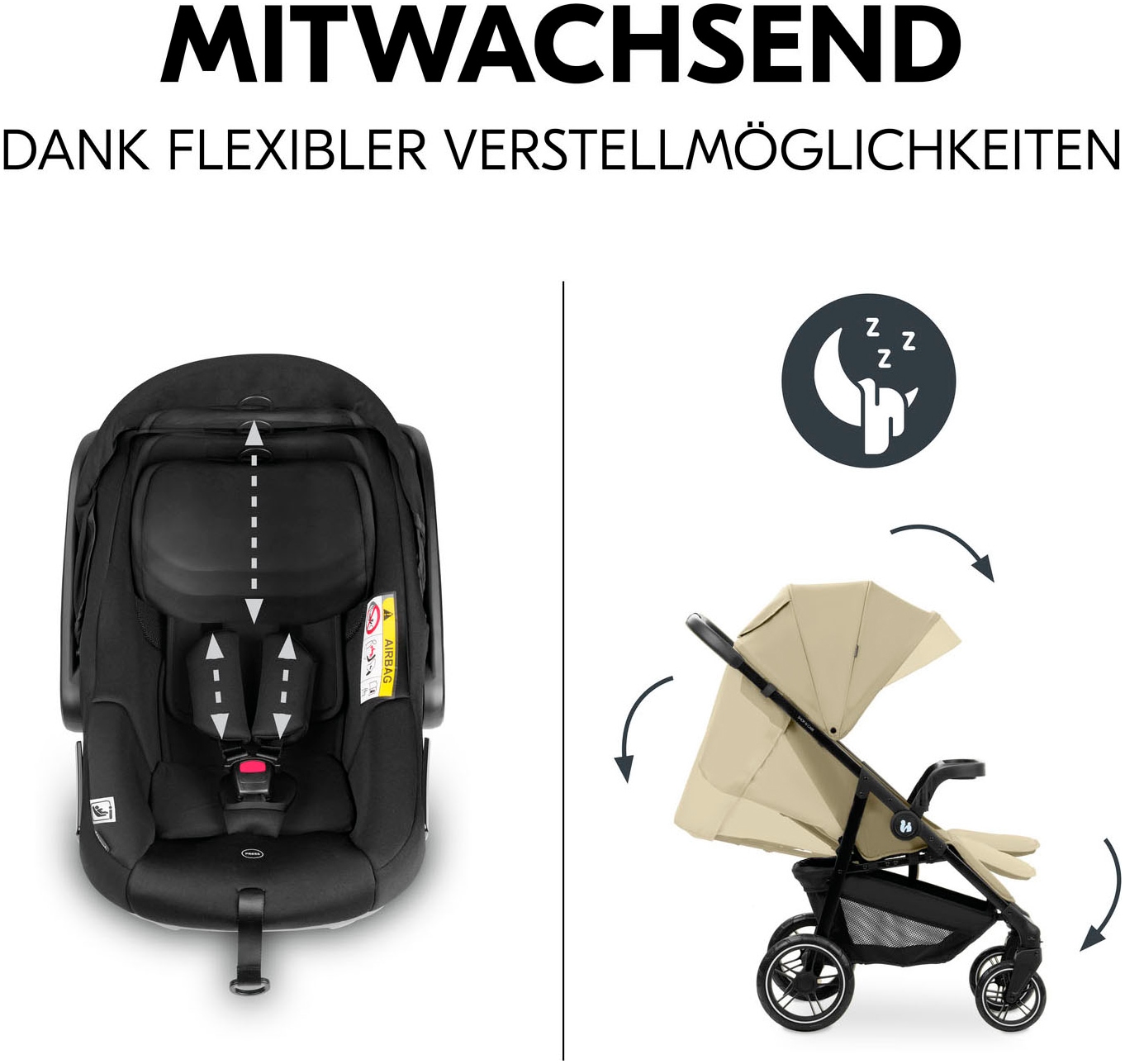 Hauck Kinder-Buggy »Shop N Care Trio Set«, inkl. Babyschale, Babywanne und Adapter