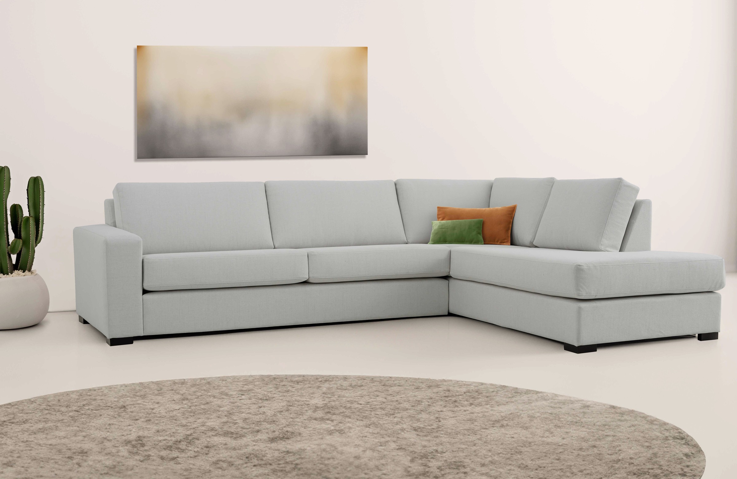 Home affaire Ecksofa »Branwell« Breite 304 cm, Struktur fein, mit Wellenunterfederung