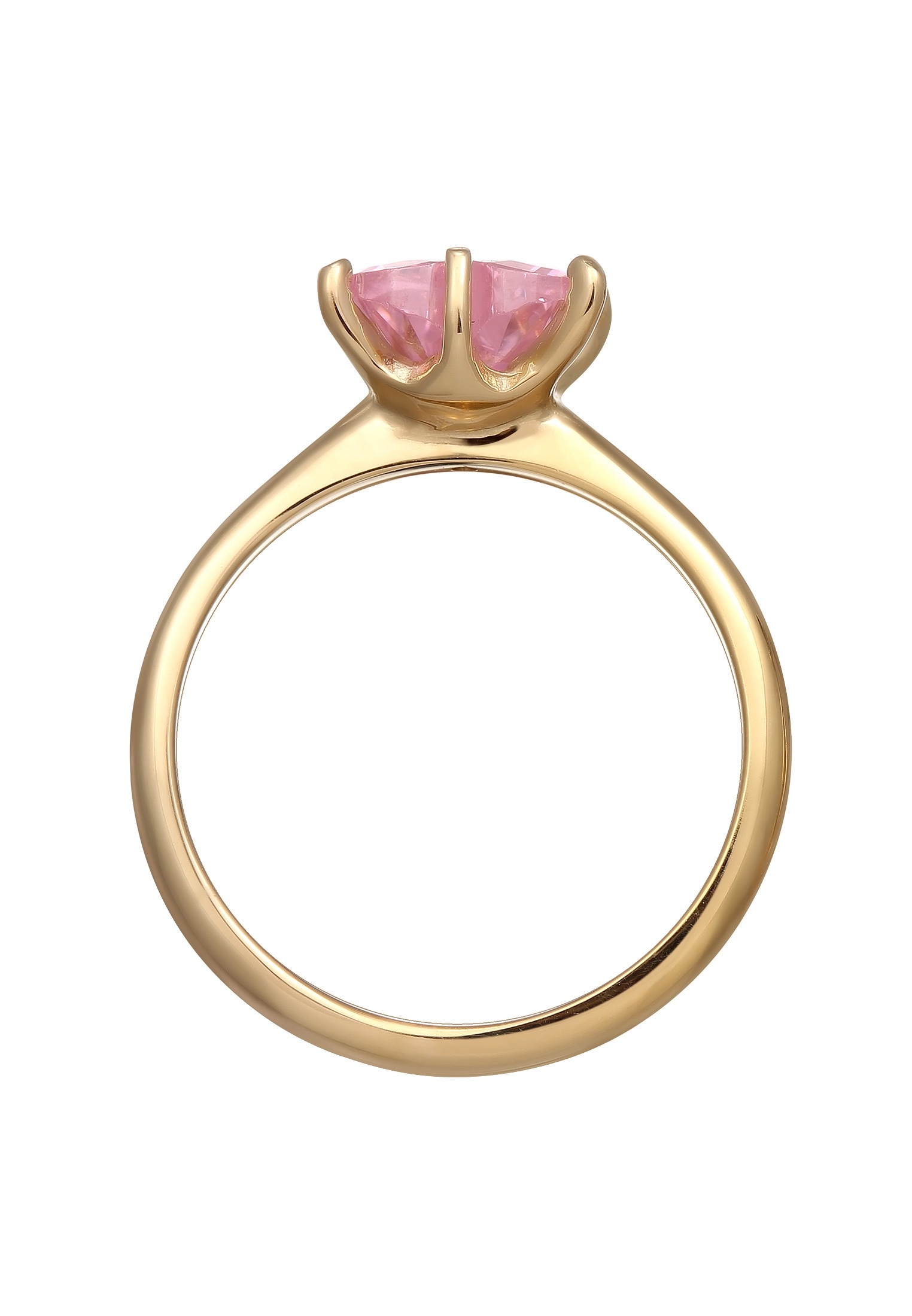 Elli Silberring »Ring Herz Zirkonia Verlobungsring Solitär 925 Silber«