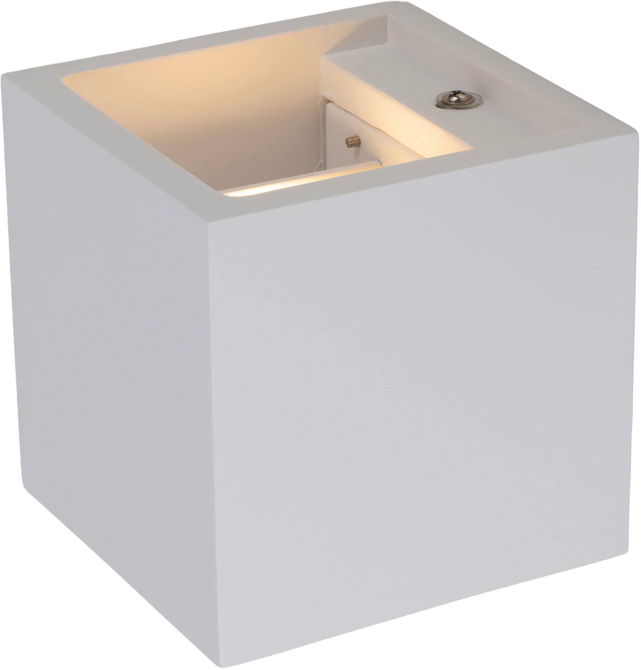 näve LED Wandleuchte »Wanna« LED-Modul 1 Stk. Warmweiß incl. 2x 3W Cree xp LED, l: 11,5cm, b: 11,5cm, h: 11,5cm, Gips, weiß