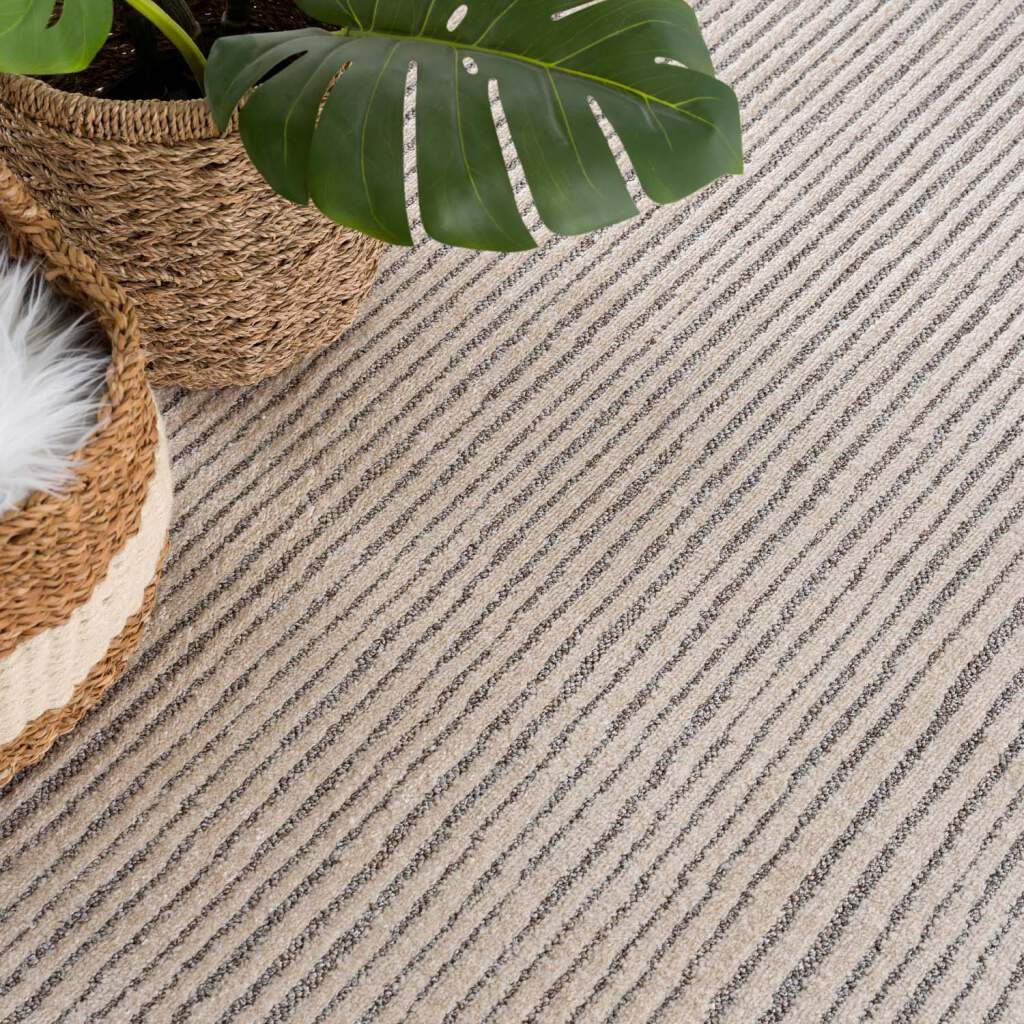Carpet City Teppich »Art 2231«, rund, 7 mm Höhe, Kurzflor, Streifen-Muster, ideal für Flur & Diele