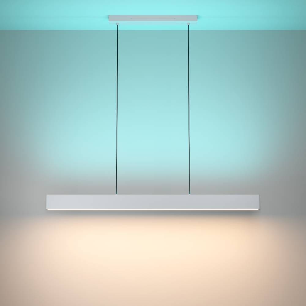 EGLO Hängeleuchte »ANDREAS-Z Hängelampe weiß, ZigBee 3.0, Pendelleuchte, Pendellampe«, 2 flammig, Leuchtmittel LED-Modul | LED fest integriert, Timer, App / Sprachsteuerung Alexa, 117x7x110cm, exkl. Fernbedienung