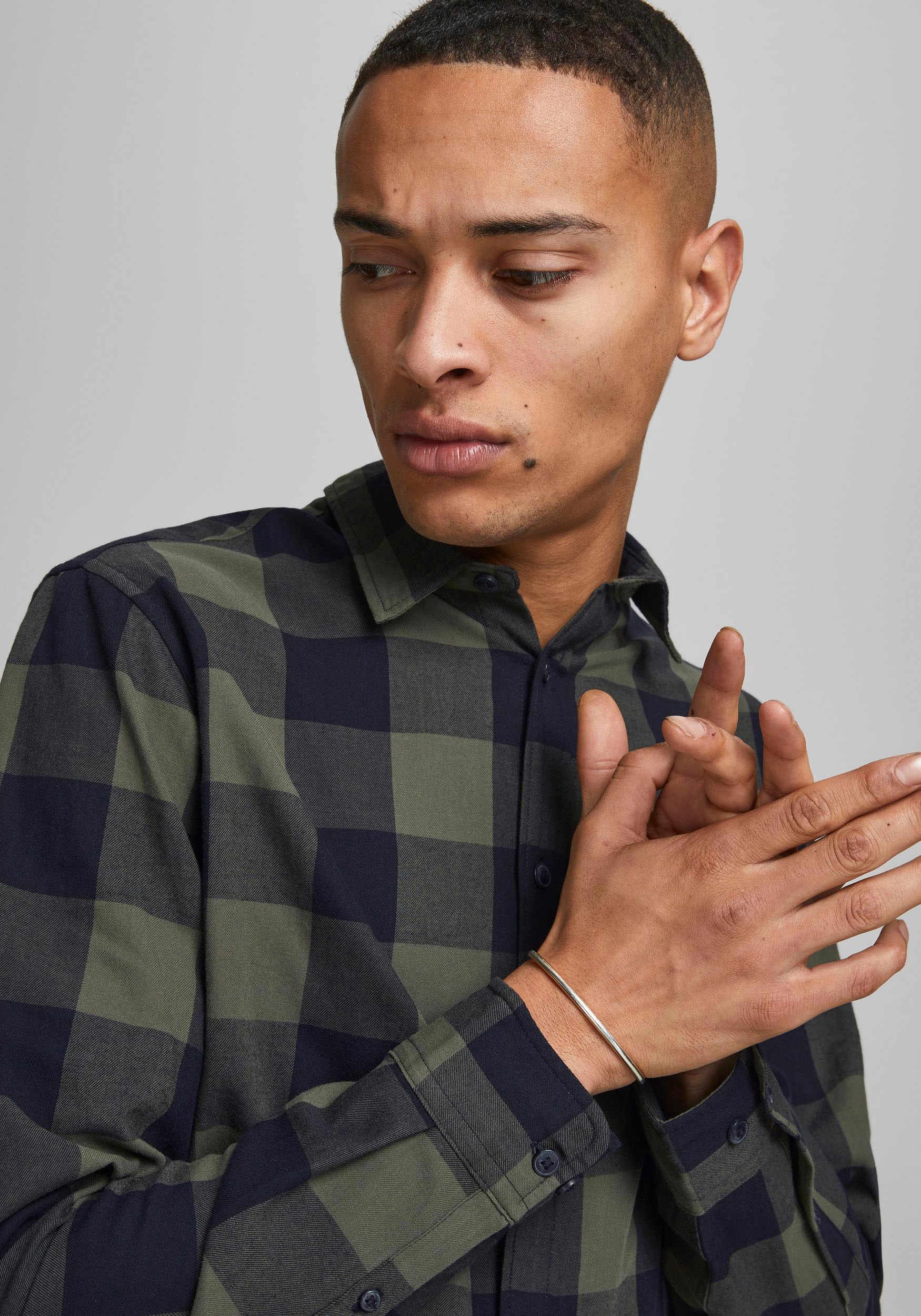 Jack & Jones Karohemd »JJ JJEGINGHAM TWILL SHIRT L/«