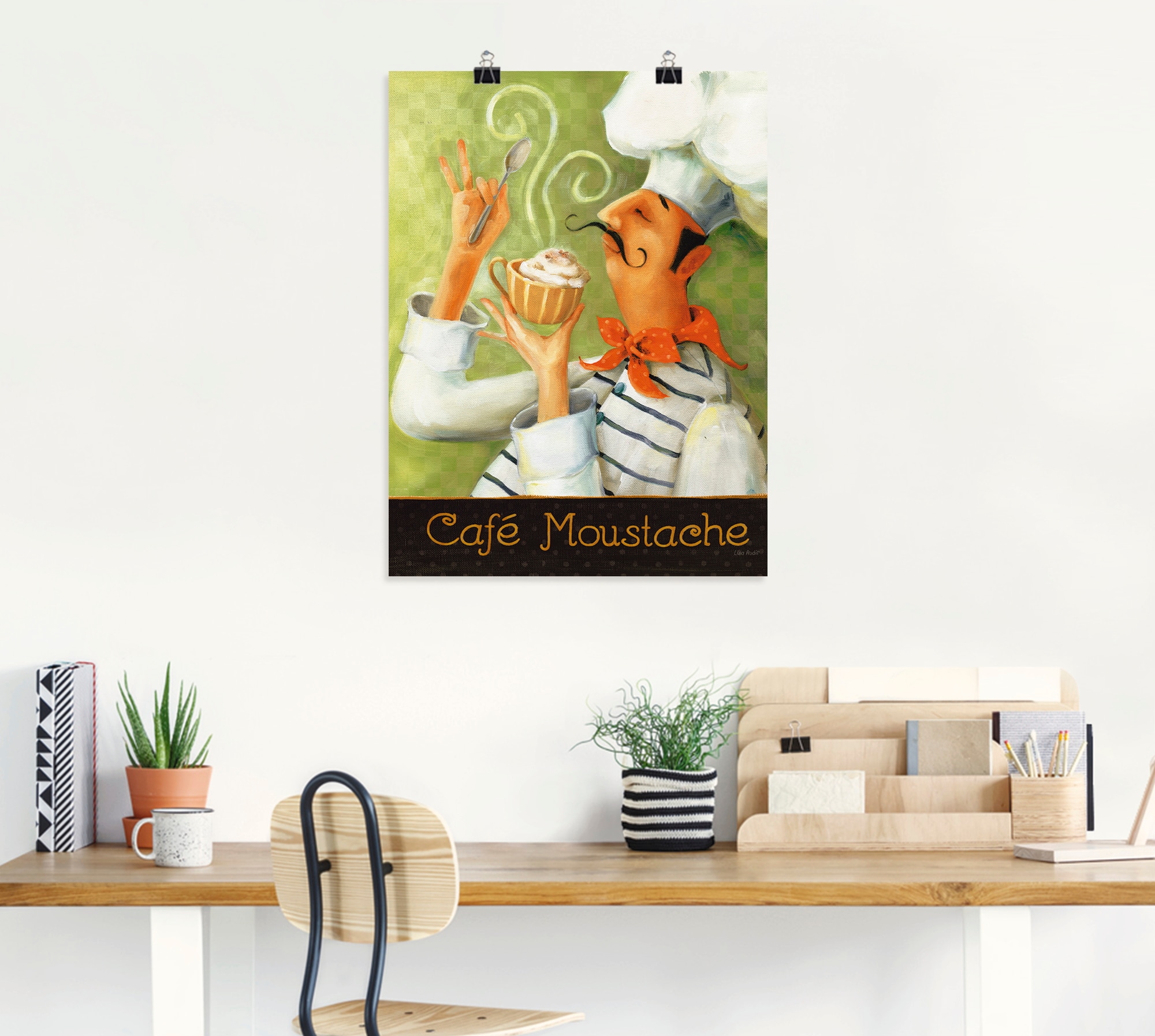 Artland Poster »Cafe Moustache II«, Getränke, (1 St.), als Leinwandbild, Wandaufkleber oder Poster in versch. Größen