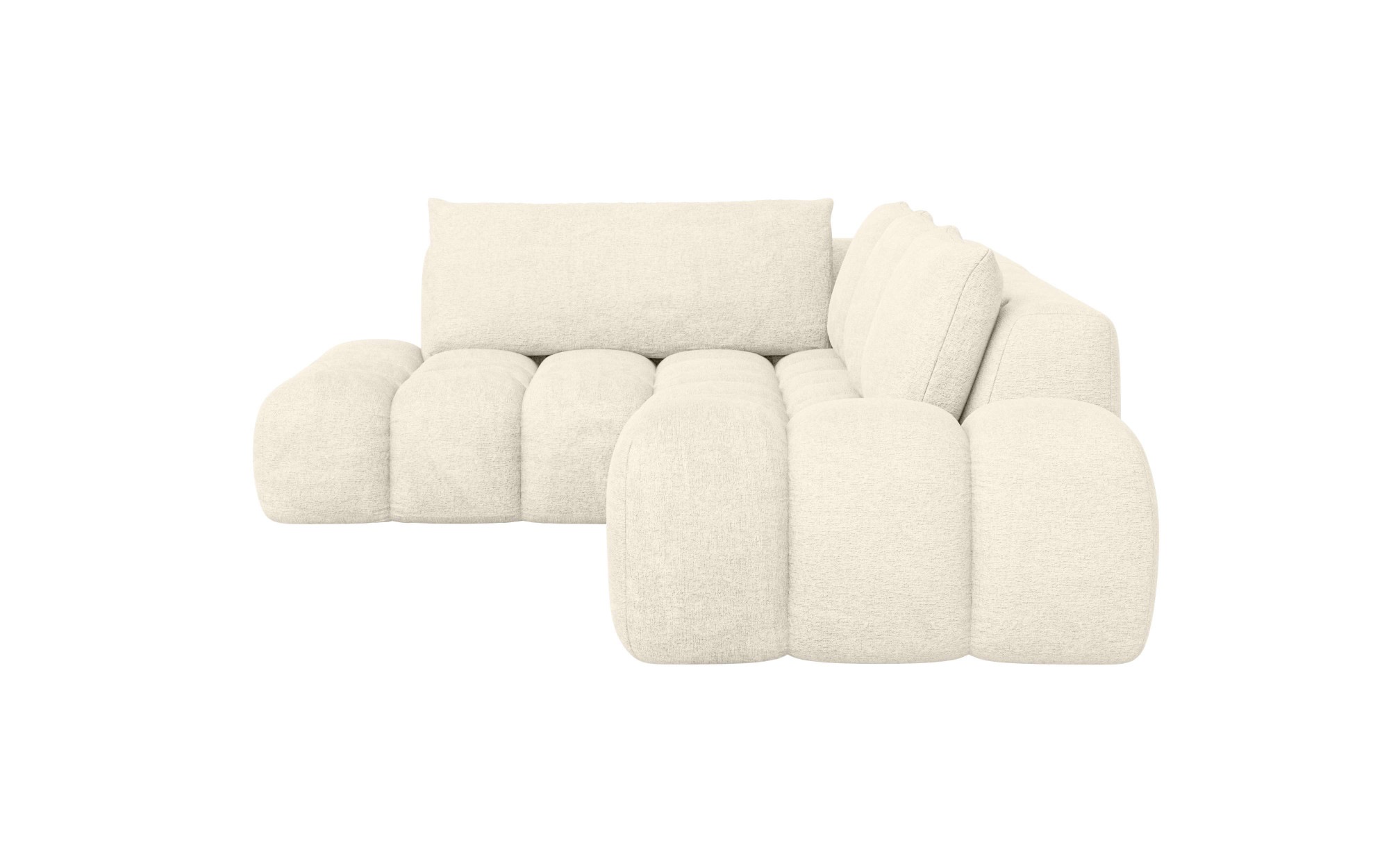 INOSIGN Ecksofa »AZITA klein, L-Form, elegant und bequem Designsofa«, lose Rückenkissen, traumhafte Steppung, Maße B/T/H: 296/176,5/89 cm