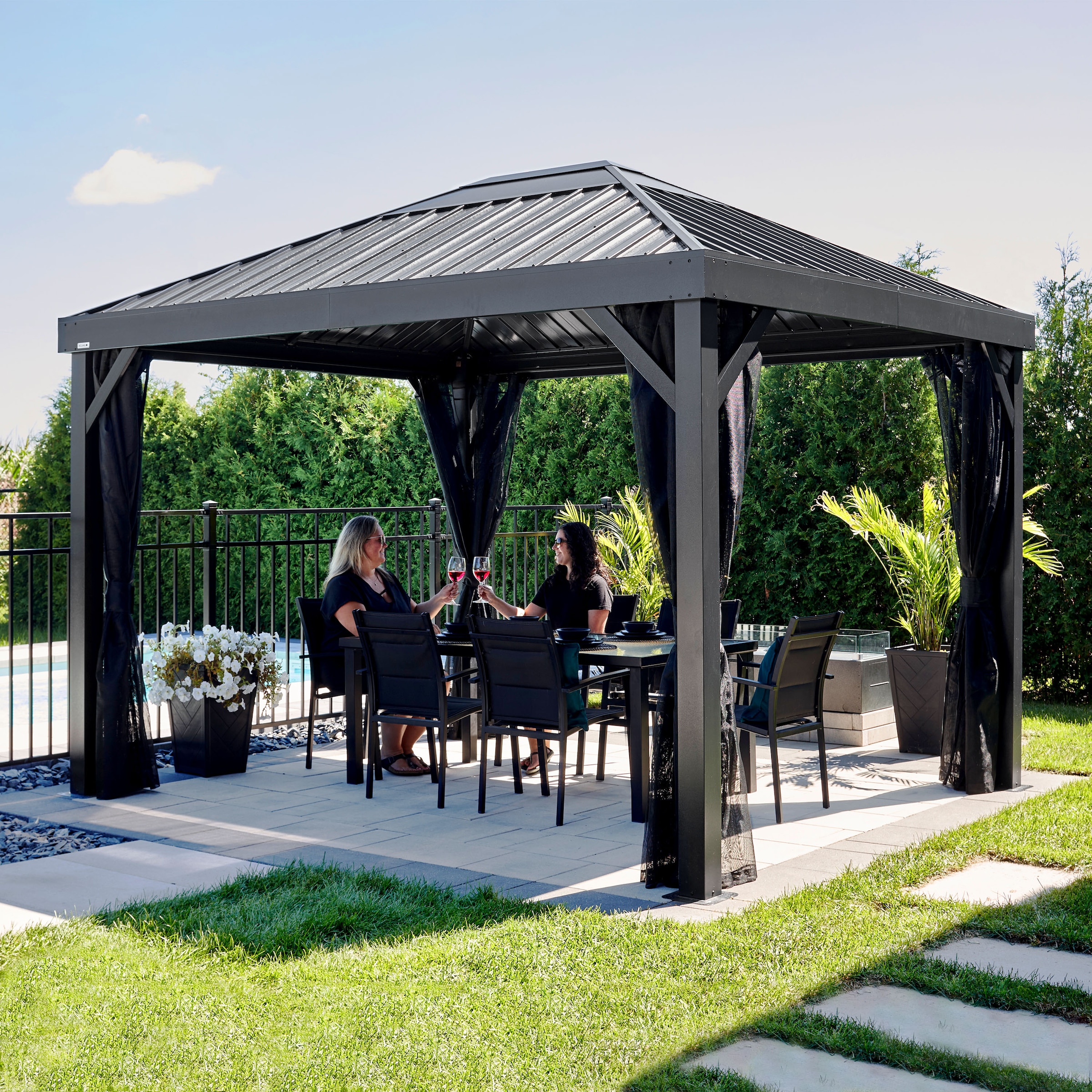 Sojag Pavillon »Kiruna 1012 Anthrazit« 299,3x364,3x297,6cm
