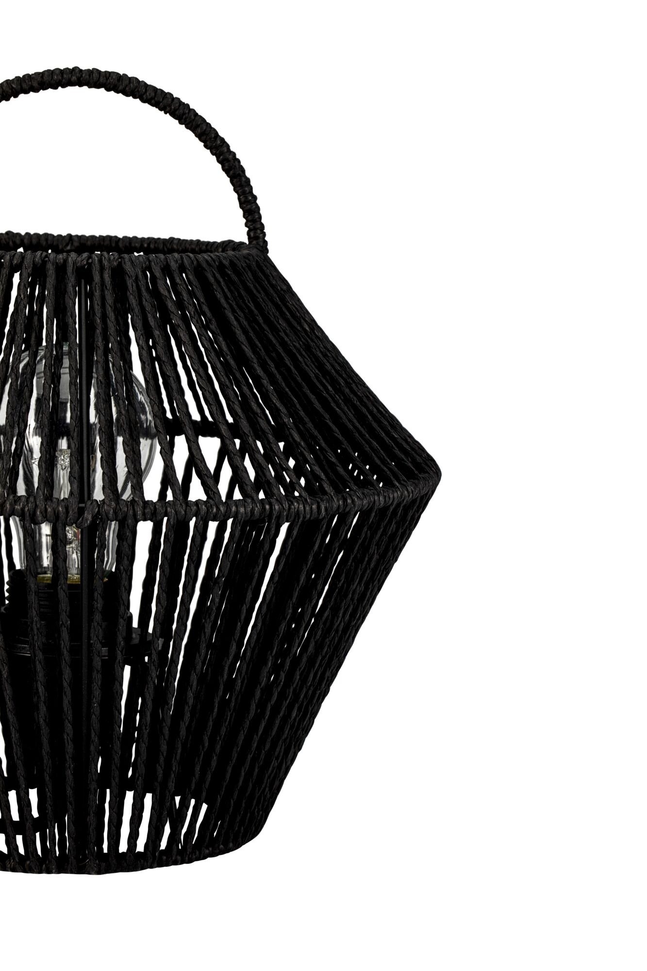 Pauleen Tischleuchte »Boho Shine max20W Schwarz 230V Metall/Rattan«, 1 flammig, Leuchtmittel E27 | ohne Leuchtmittel, E27
