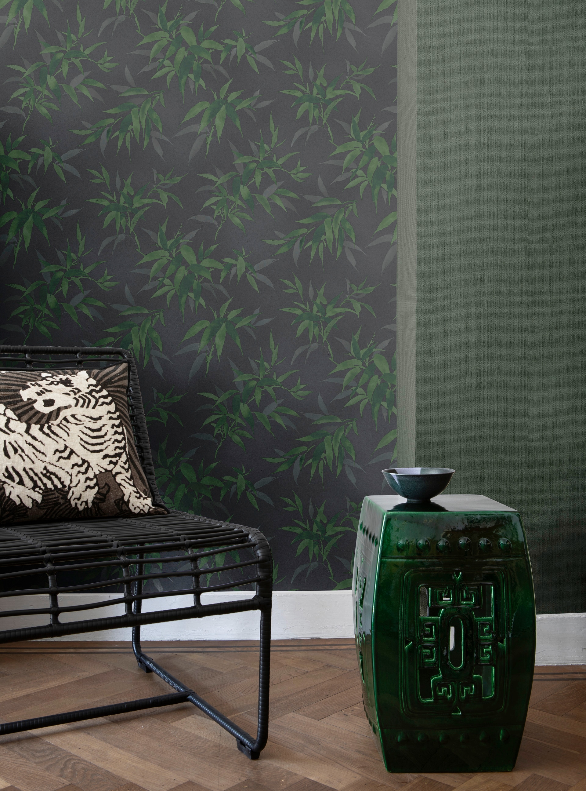 Rasch Vliestapete »Kimono« Strukturmuster | unifarben mit Farbeinsätzen strukturiert gut lichtbeständig, hochwaschbeständig