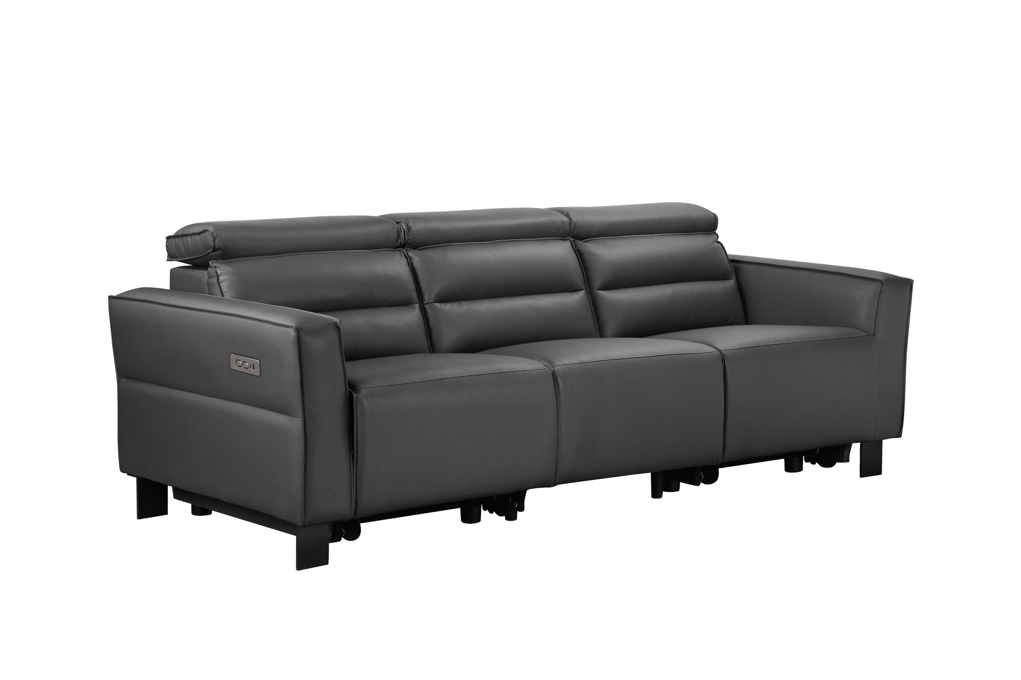 OTTO home 3-Sitzer »Carpari Lederoptik, 224 cm, man./elektr. Relaxfunktion« (USB A/C), sowie Kopfteilverstellung