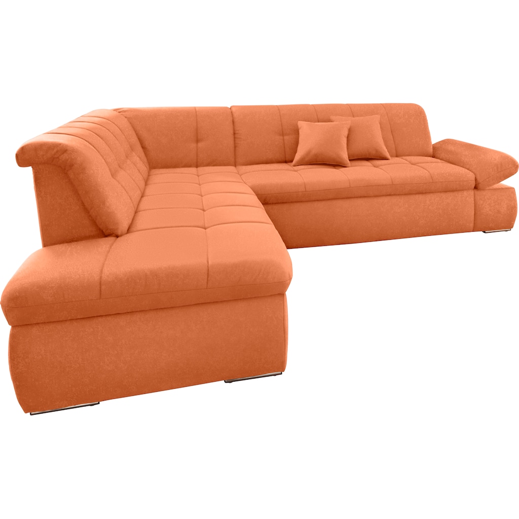 DOMO collection Ecksofa »NMoric incl. Zierkissen B/T/H: 273/216/80 cm«