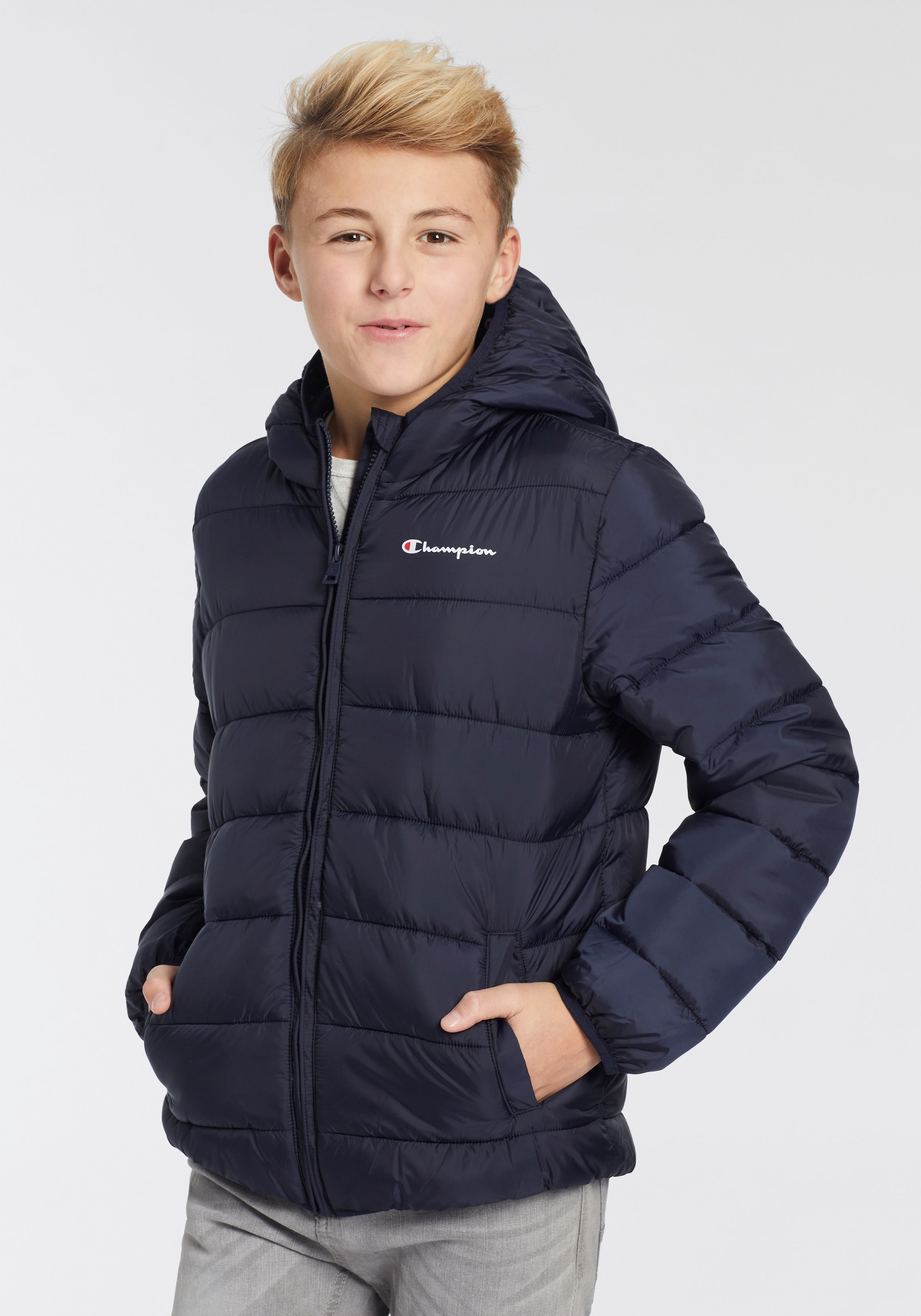 Champion Steppjacke, mit Kapuze, Für Kinder