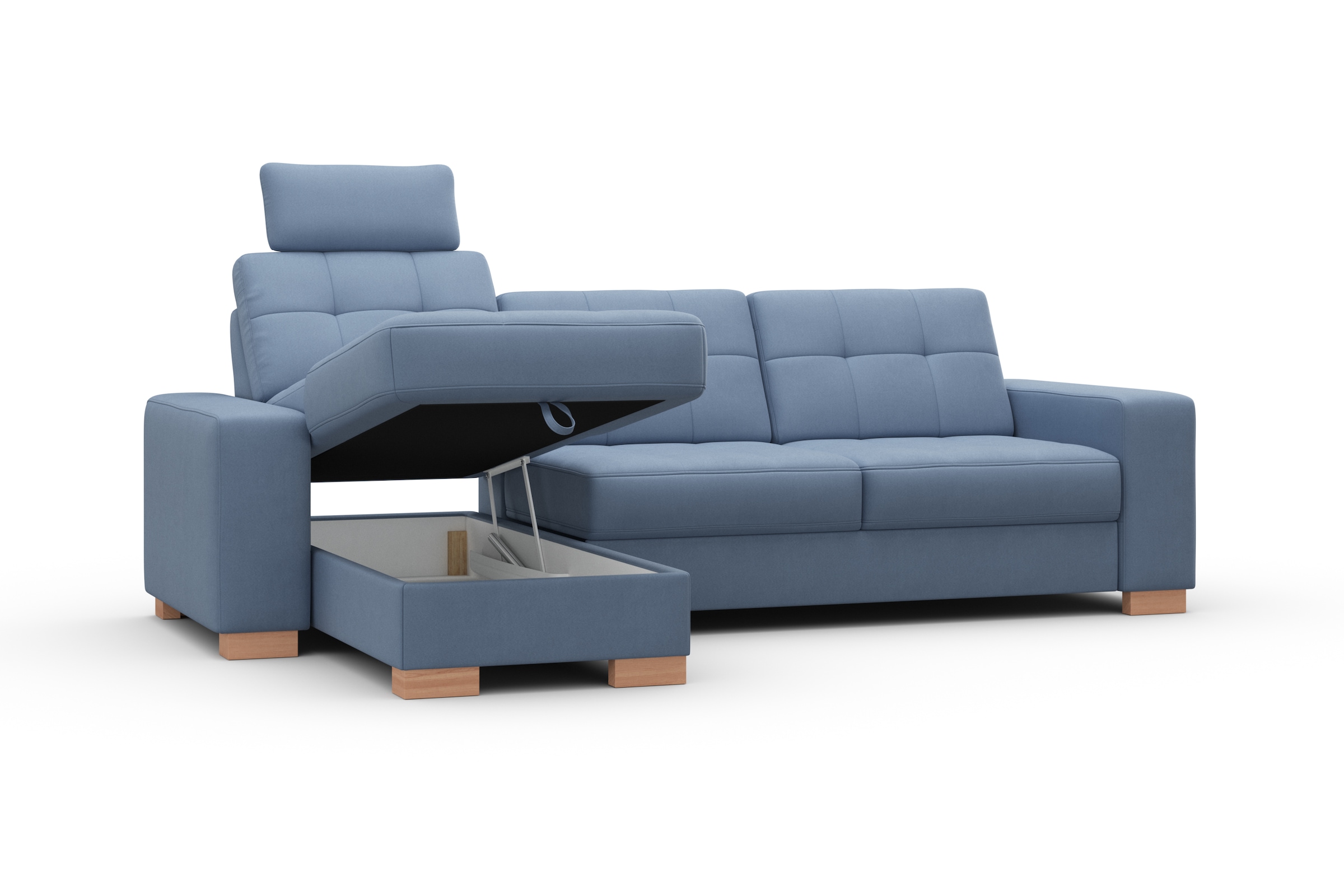 sit&more Ecksofa »Quincy L-Form«, wahlweise mit Bettfunktion und Bettkasten