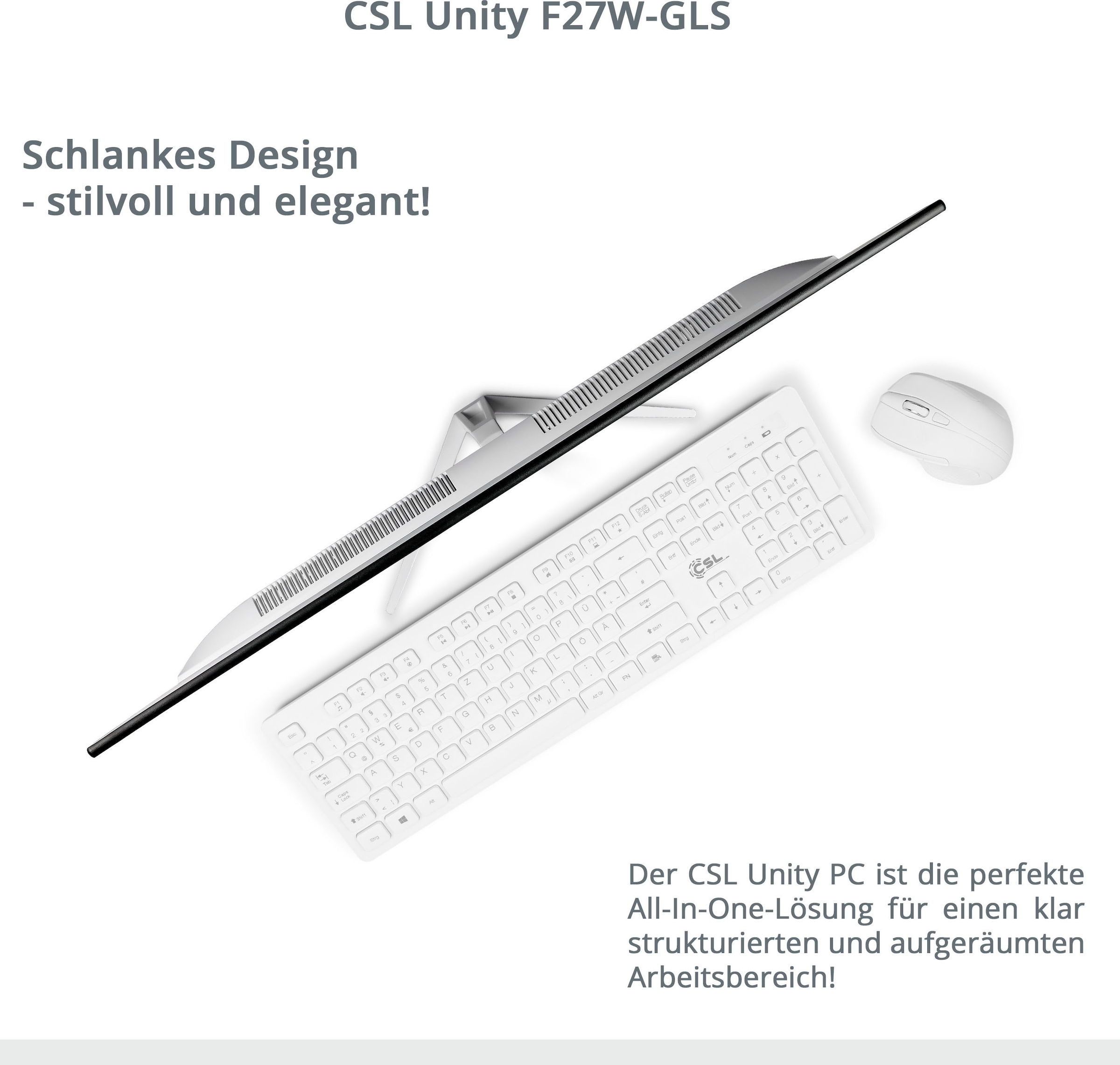 CSL All-in-One PC »Unity F27-GLS mit Windows 10 Home«